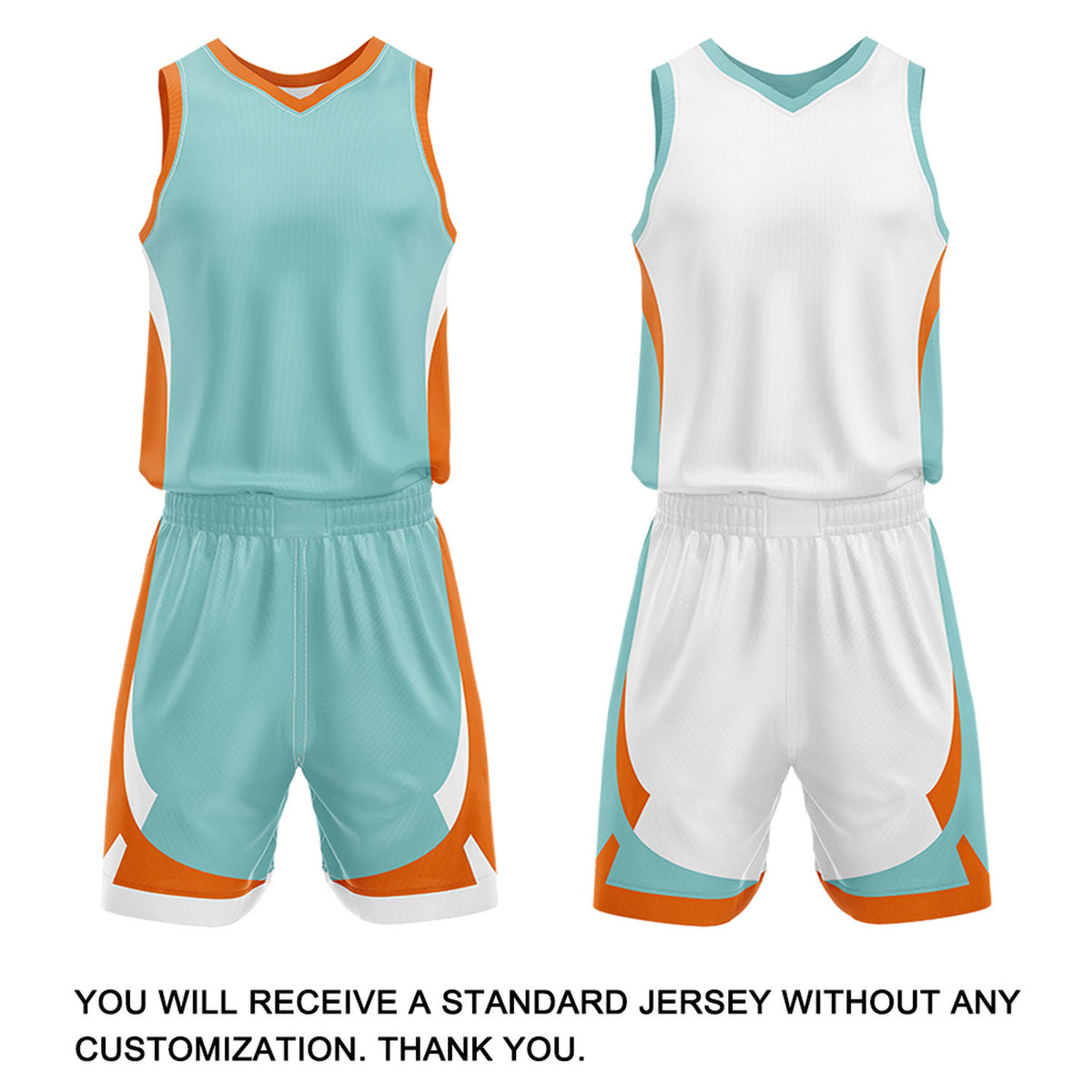Custom Mint White Reversible Basketball Jersey Set | Personalized Name Number Mesh Sports Uniform