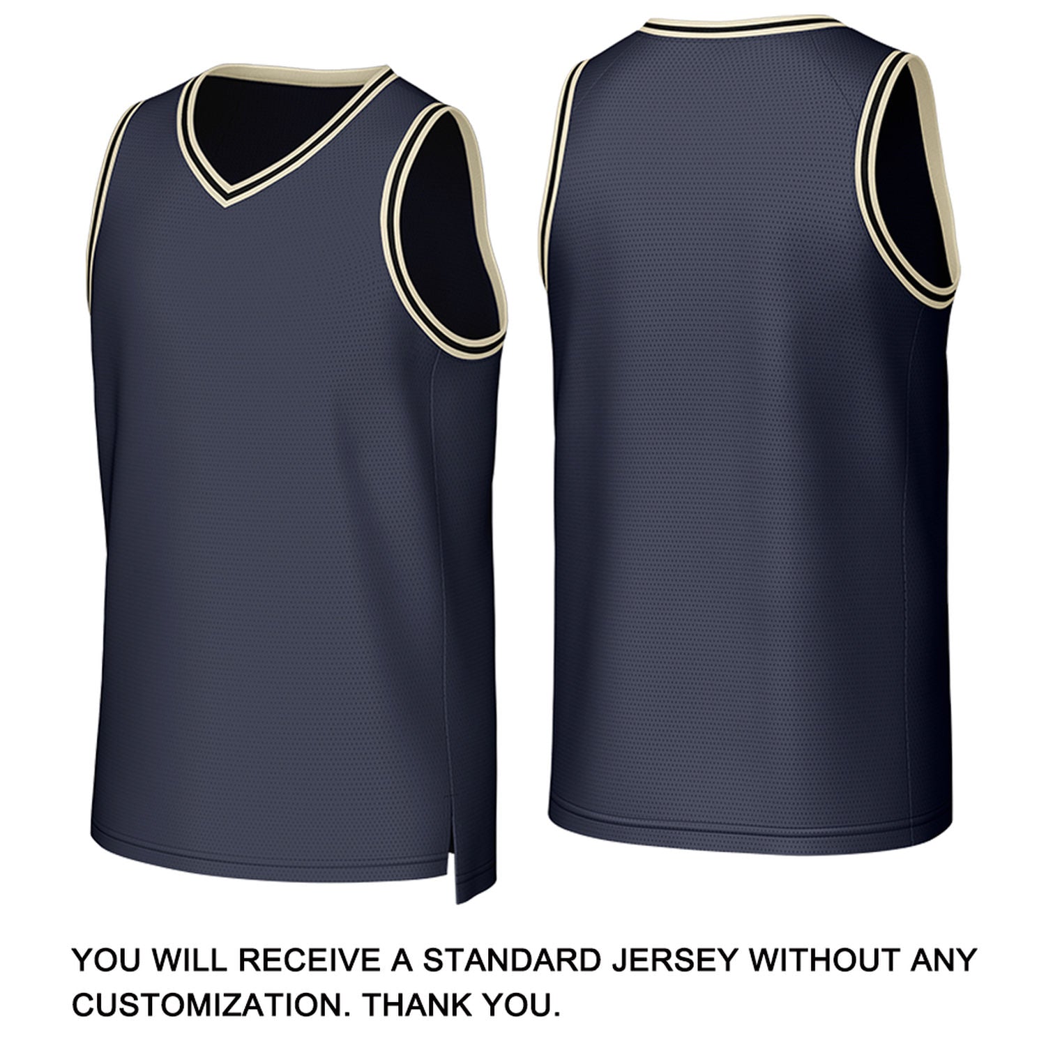 Custom Navy & Beige Mesh Basketball Jersey | Personalized Team Uniform for youth & adults
