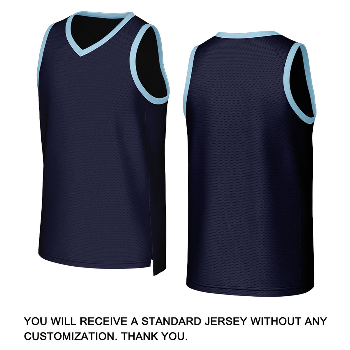 Custom Navy Light Blue Stitched Basketball Jersey | Personalized Name Number Logo Mesh Sports Jersey