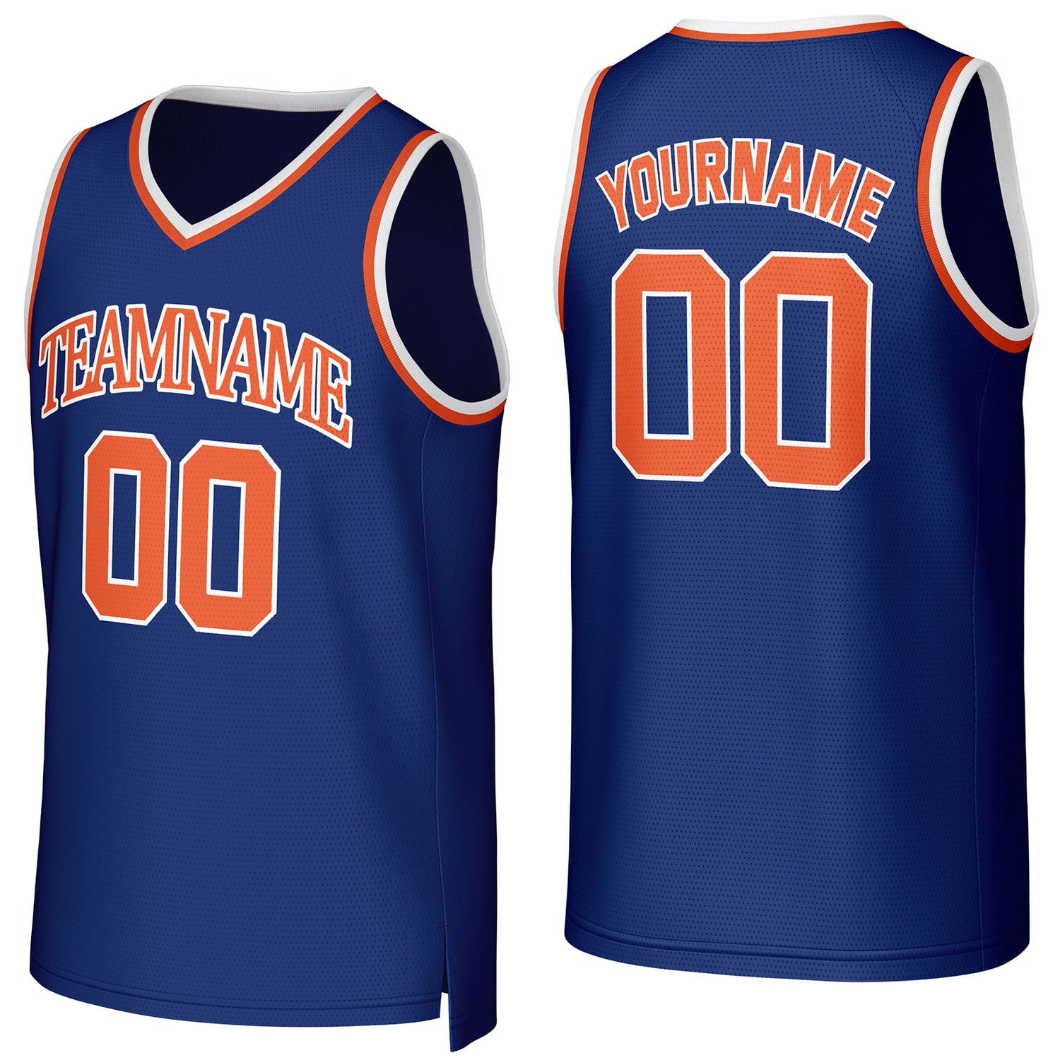Custom navy basketball jersey with logo, personalized name & number, team uniform for men women youth game practice - Vosoli