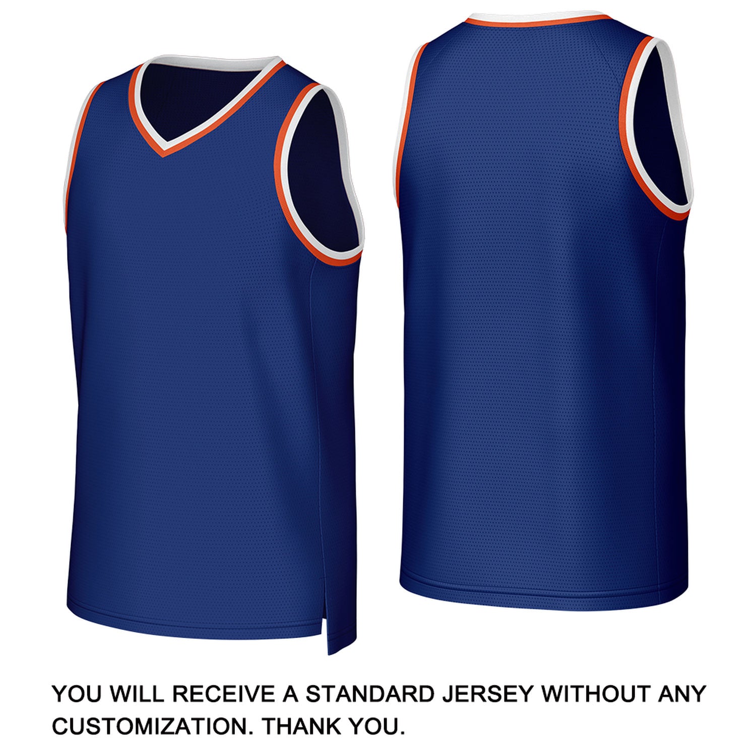 Custom Navy Orange Basketball Jersey | Personalized Name & Number Team Uniform