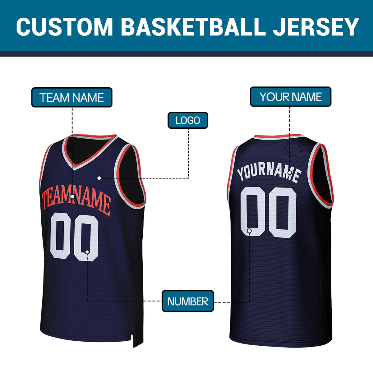 Custom Navy White Stitched Basketball Jersey | Personalized Name Number Logo Mesh Sports Jersey