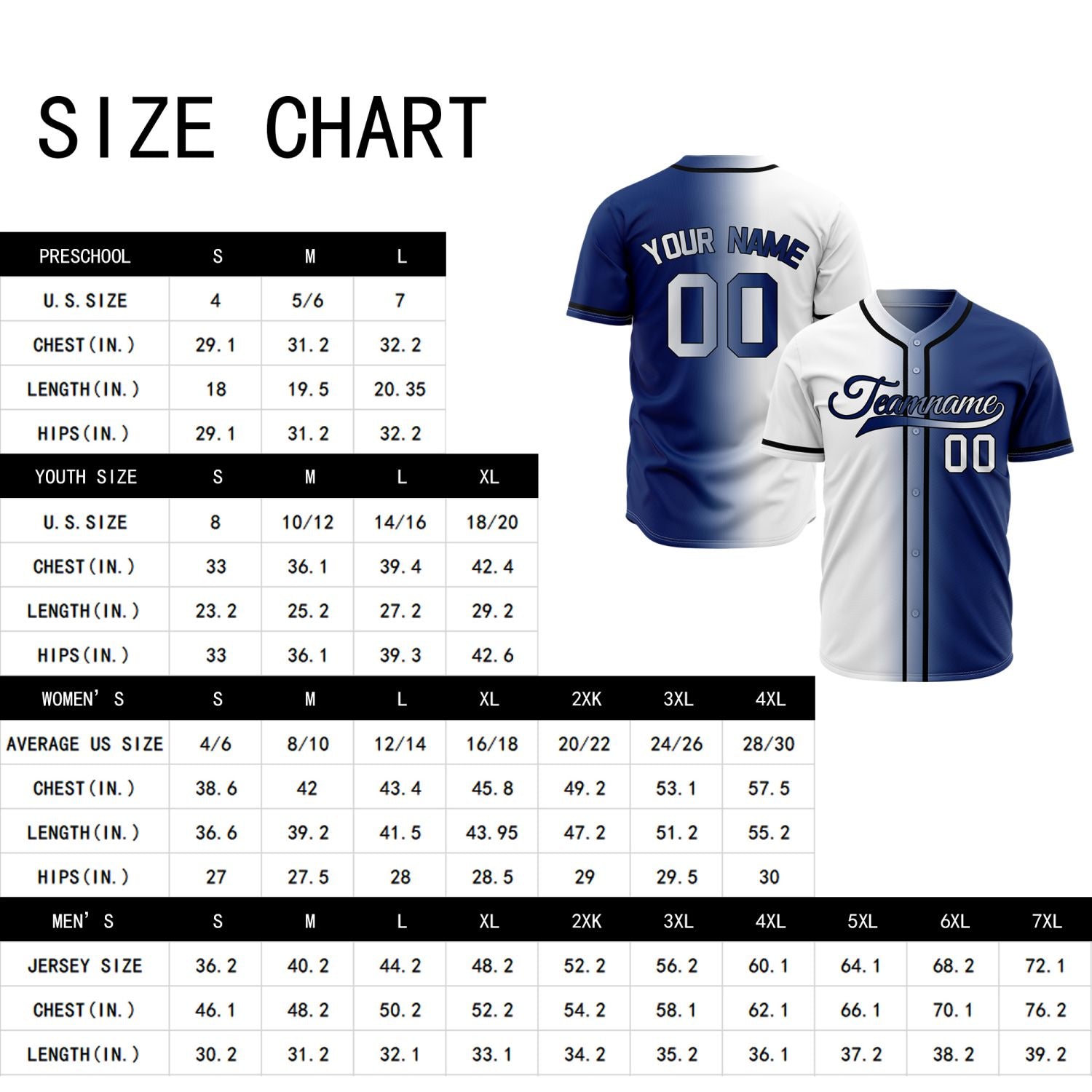 Custom Ombre Split Baseball Jersey | Personalized Two-Tone Fade Team Uniforms