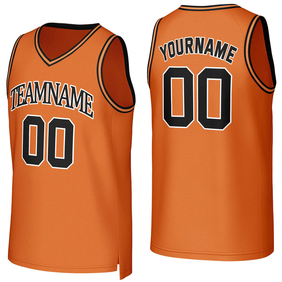 Custom orange basketball jersey with logo, personalized name &amp; number, team uniform for men women youth game practice - Vosoli