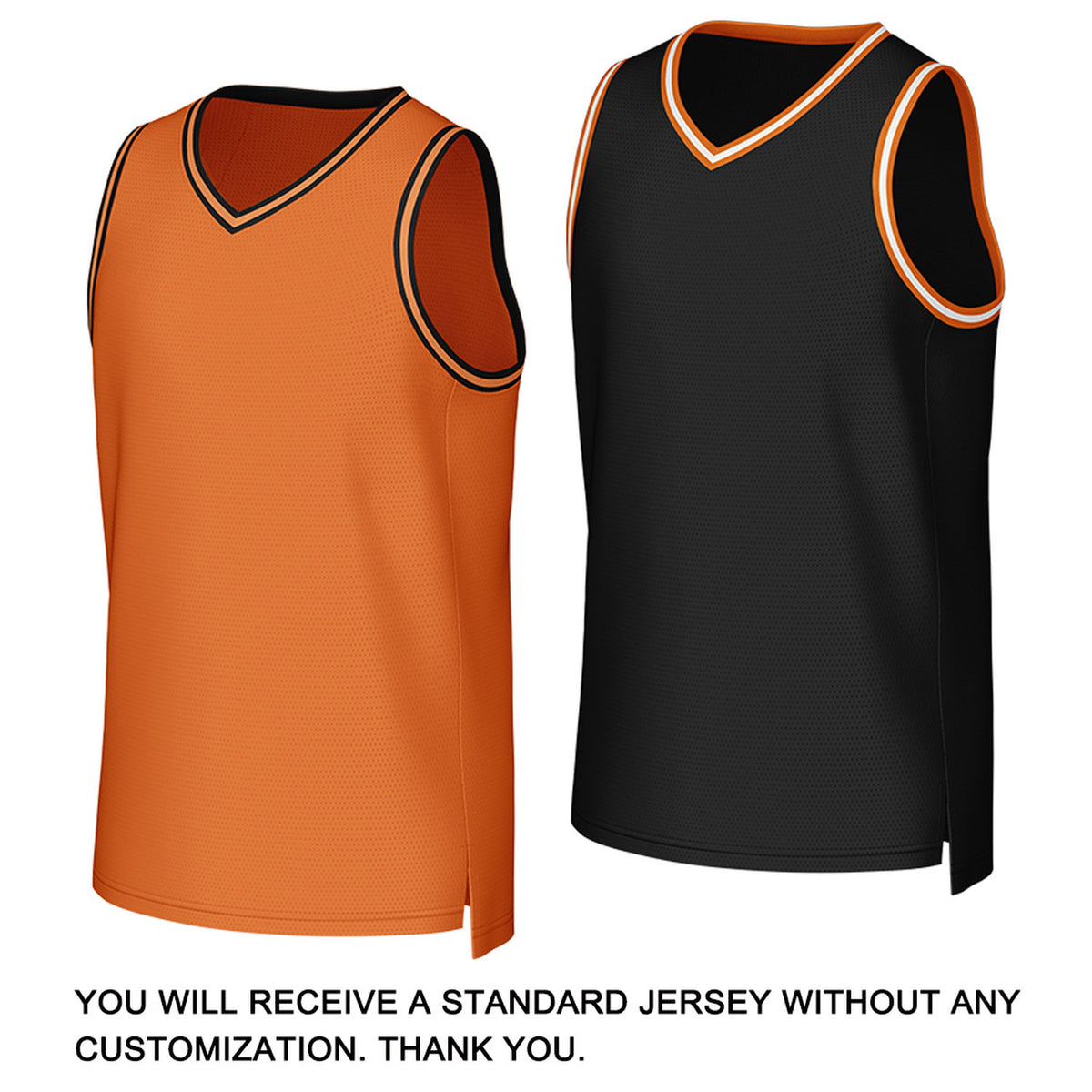 Custom Orange & Black Reversible Basketball Jersey | Personalized Team Uniform