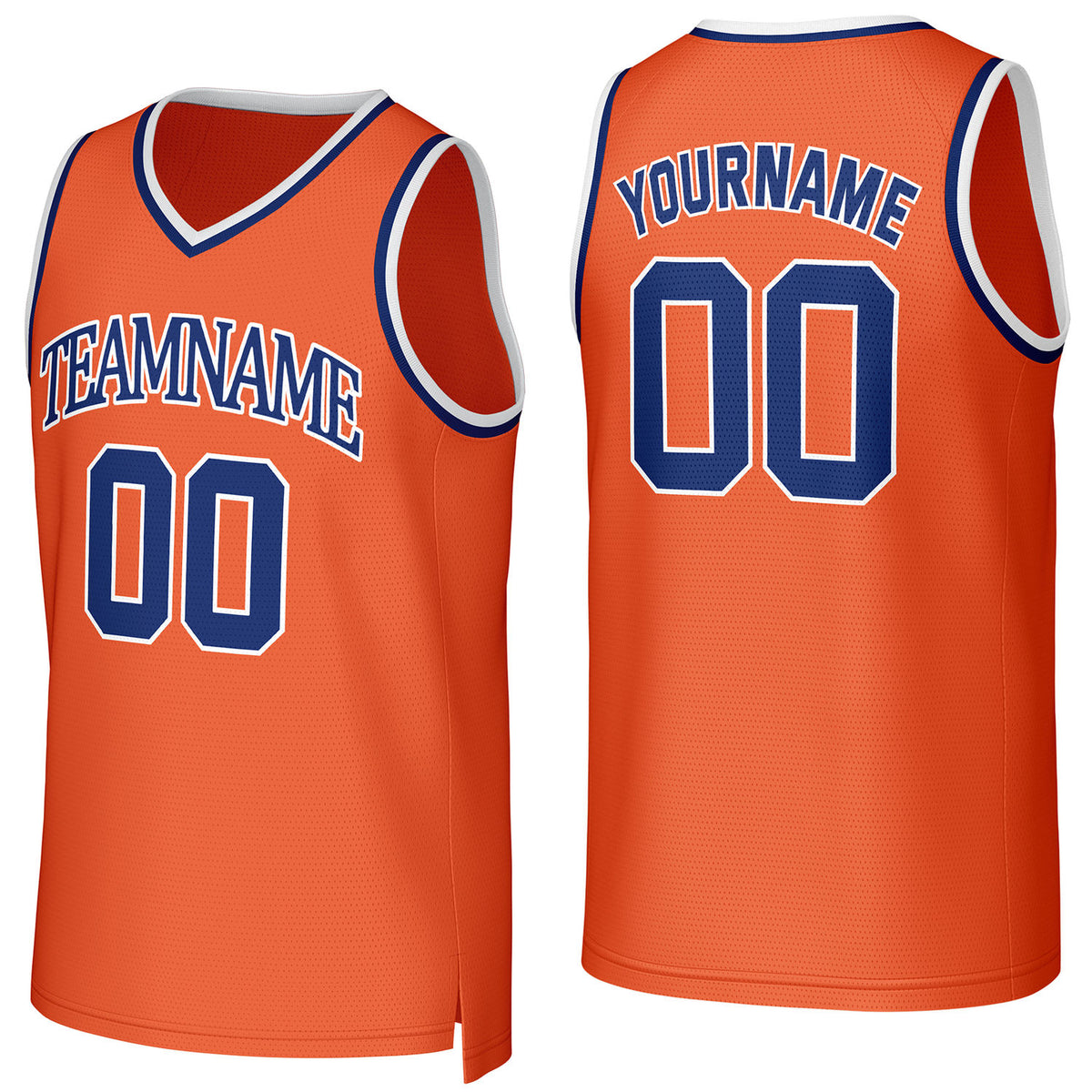 Custom orange basketball jersey with logo, personalized name &amp; number, team uniform for men women youth game practice - Vosoli