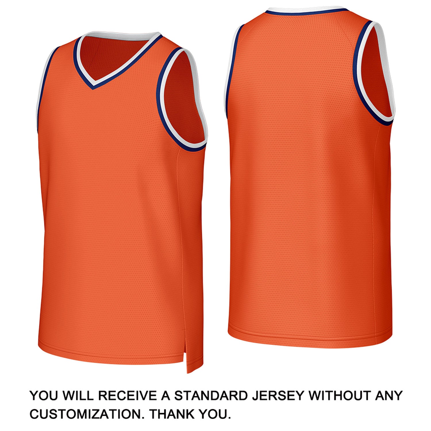 Custom Orange Blue Basketball Jersey | Personalized Name & Number Team Uniform