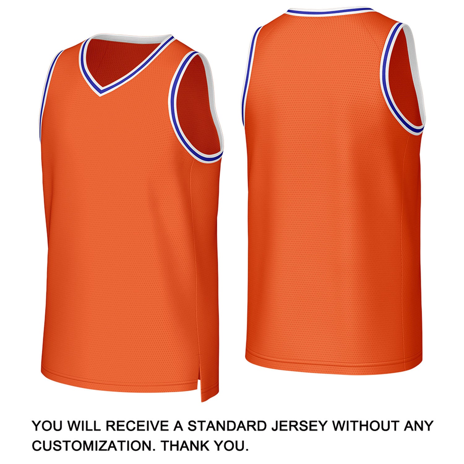 Custom Orange & White Basketball Jersey | Personalized Name & Number Team Uniform