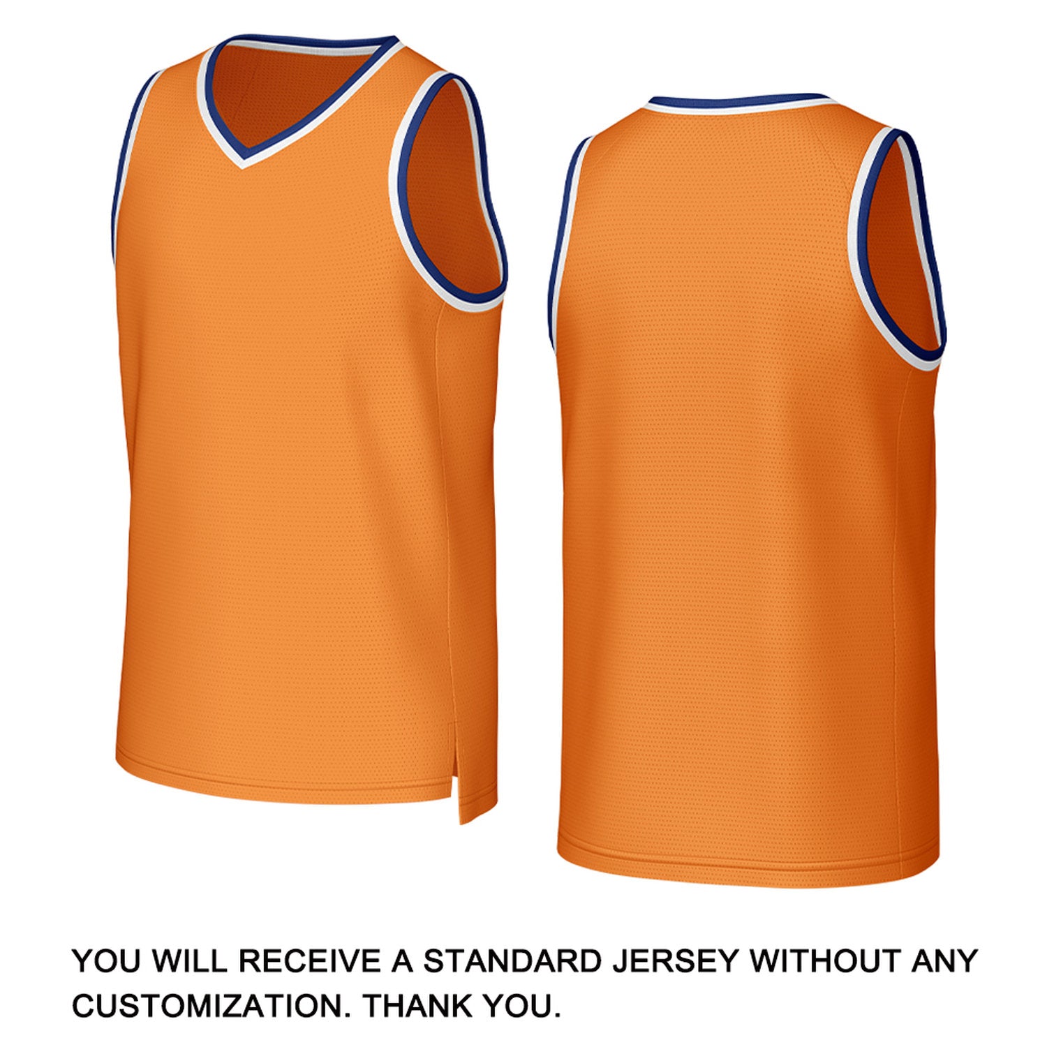 Custom Orange Blue Stitched Basketball Jersey | Personalized Name Number Logo Mesh Sports Jersey