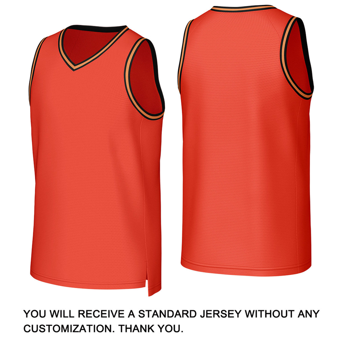 Custom Orange & Gold Basketball Jersey | Personalized Name & Number Team Uniform