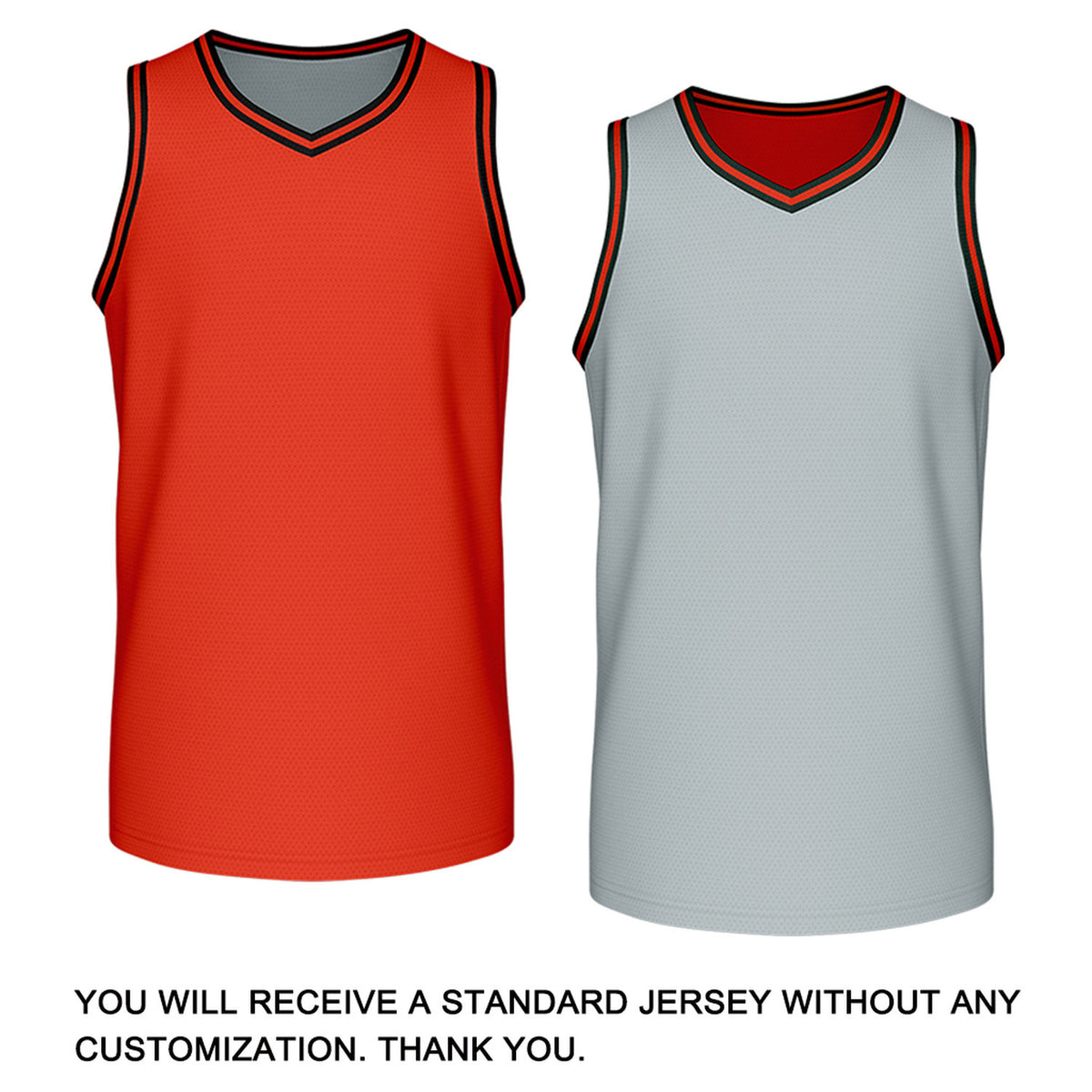 Custom Retro Orange & Gray Reversible Basketball Jersey | Personalized Team Jersey | Vosoli