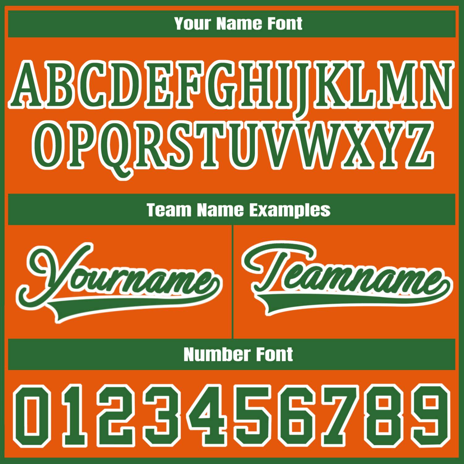 Custom Orange Green Jacket Personalized Team Name Number Letterman Bomber for Adult & Youth