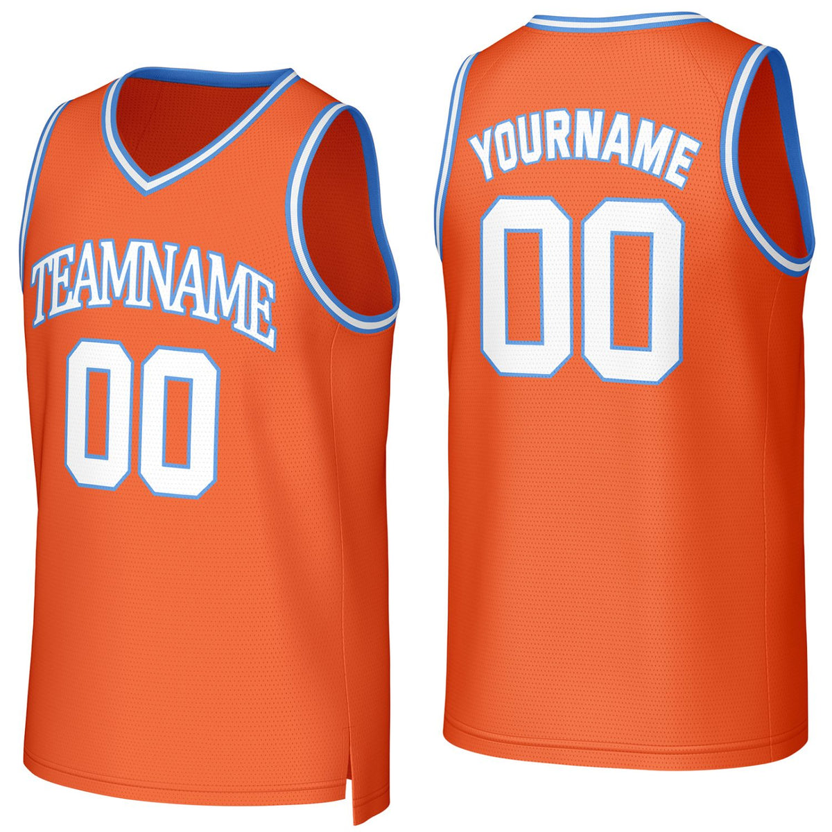 Custom orange basketball jersey with logo, personalized name &amp; number, team uniform for men women youth game practice - Vosoli