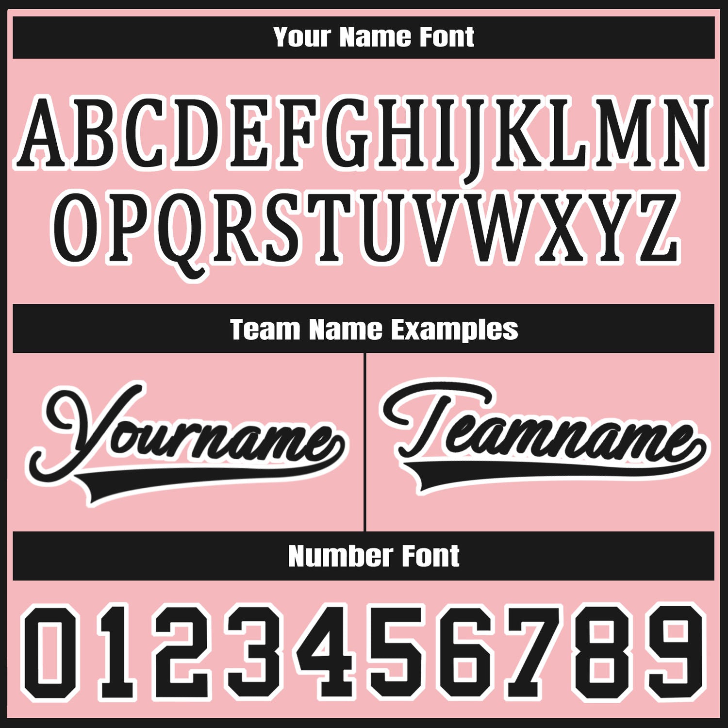 Custom Pink Black Jacket Personalized Team Name Number Letterman Bomber for Adult & Youth