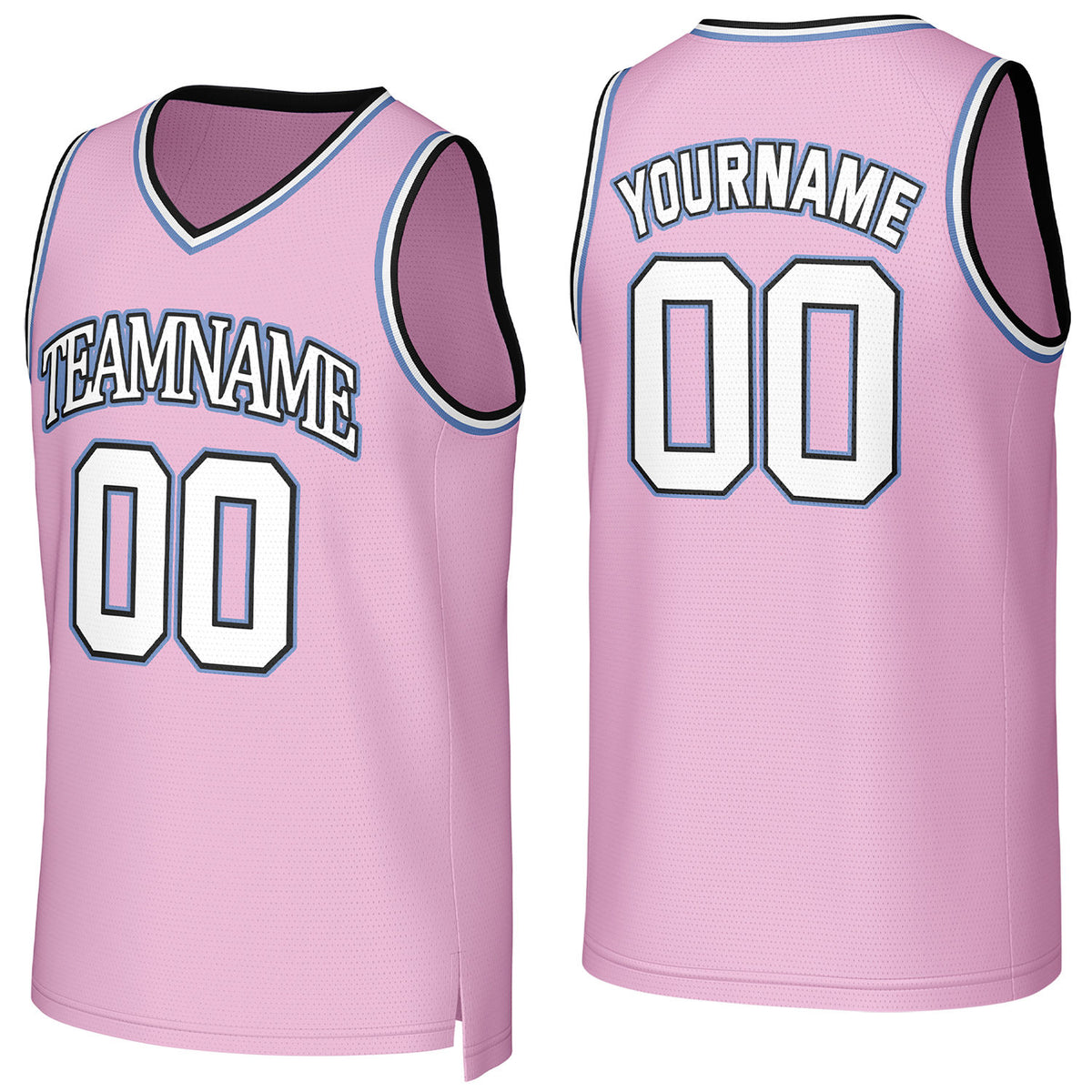 Custom pink basketball jersey with logo, personalized name &amp; number, team uniform for men women youth game practice - Vosoli