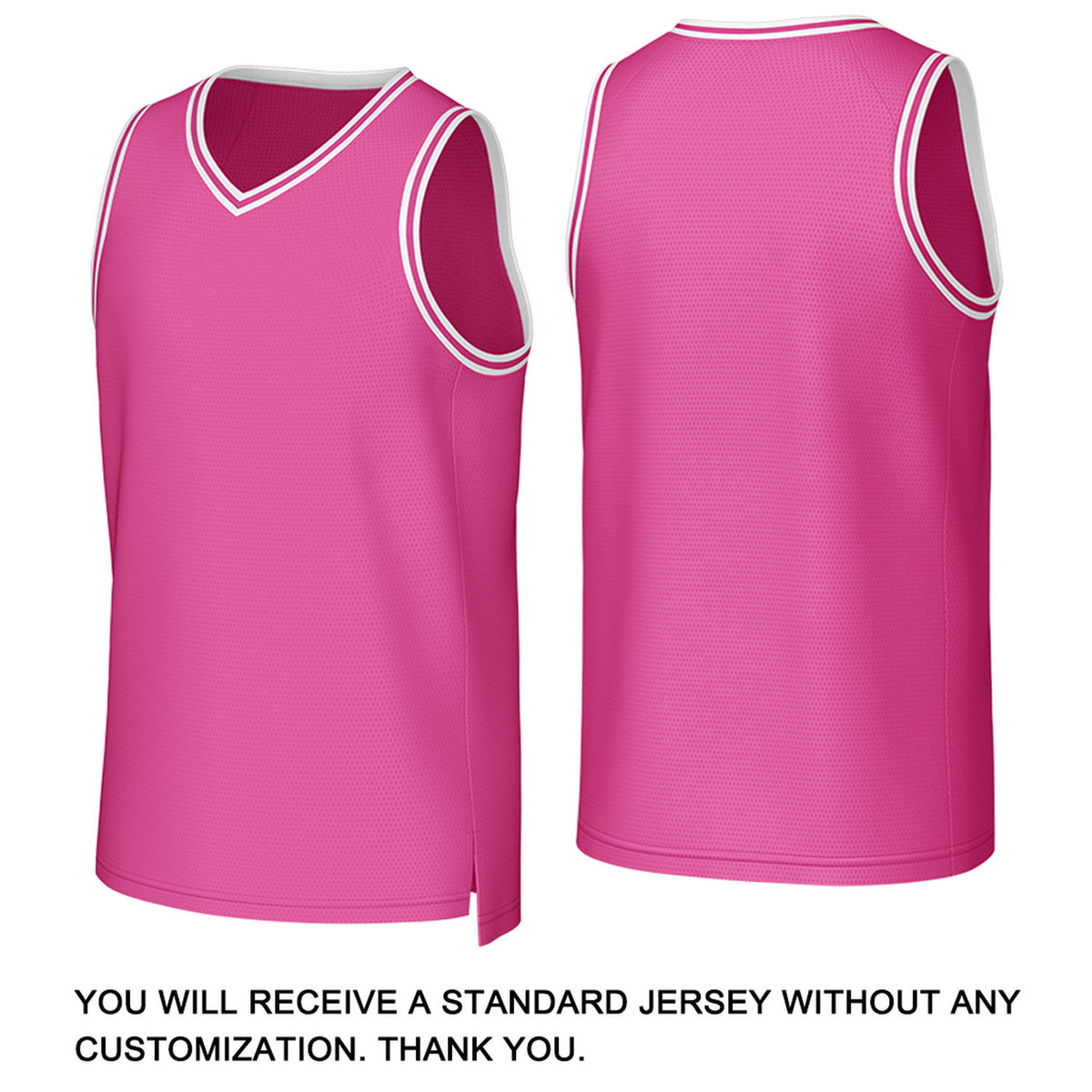 Custom Pink & White Basketball Jersey | Personalized Name & Number Team Uniform
