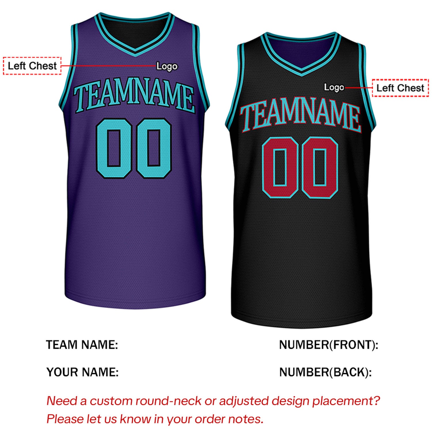 Custom Retro Purple & Black Reversible Basketball Jersey | Personalized Team Jersey | Vosoli