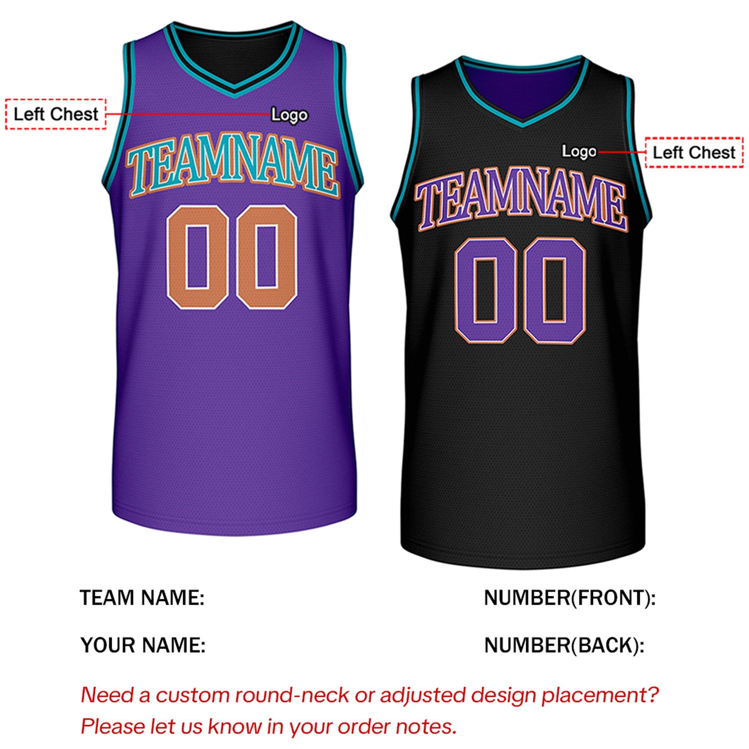 Custom Retro Purple & Black Reversible Basketball Jersey | Personalized Team Jersey | Vosoli