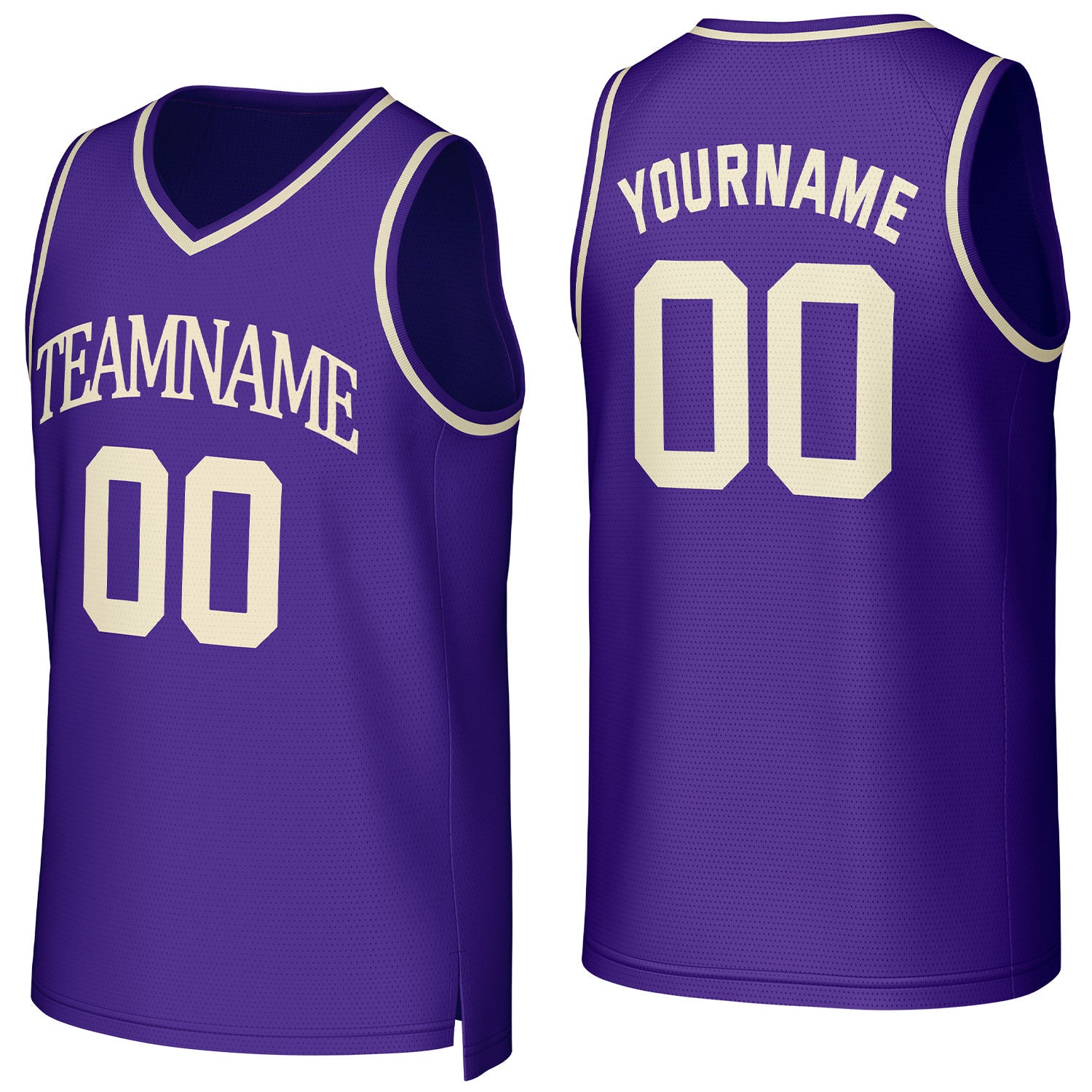 Custom purple basketball jersey with logo, personalized name & number, team uniform for men women youth game practice - Vosoli