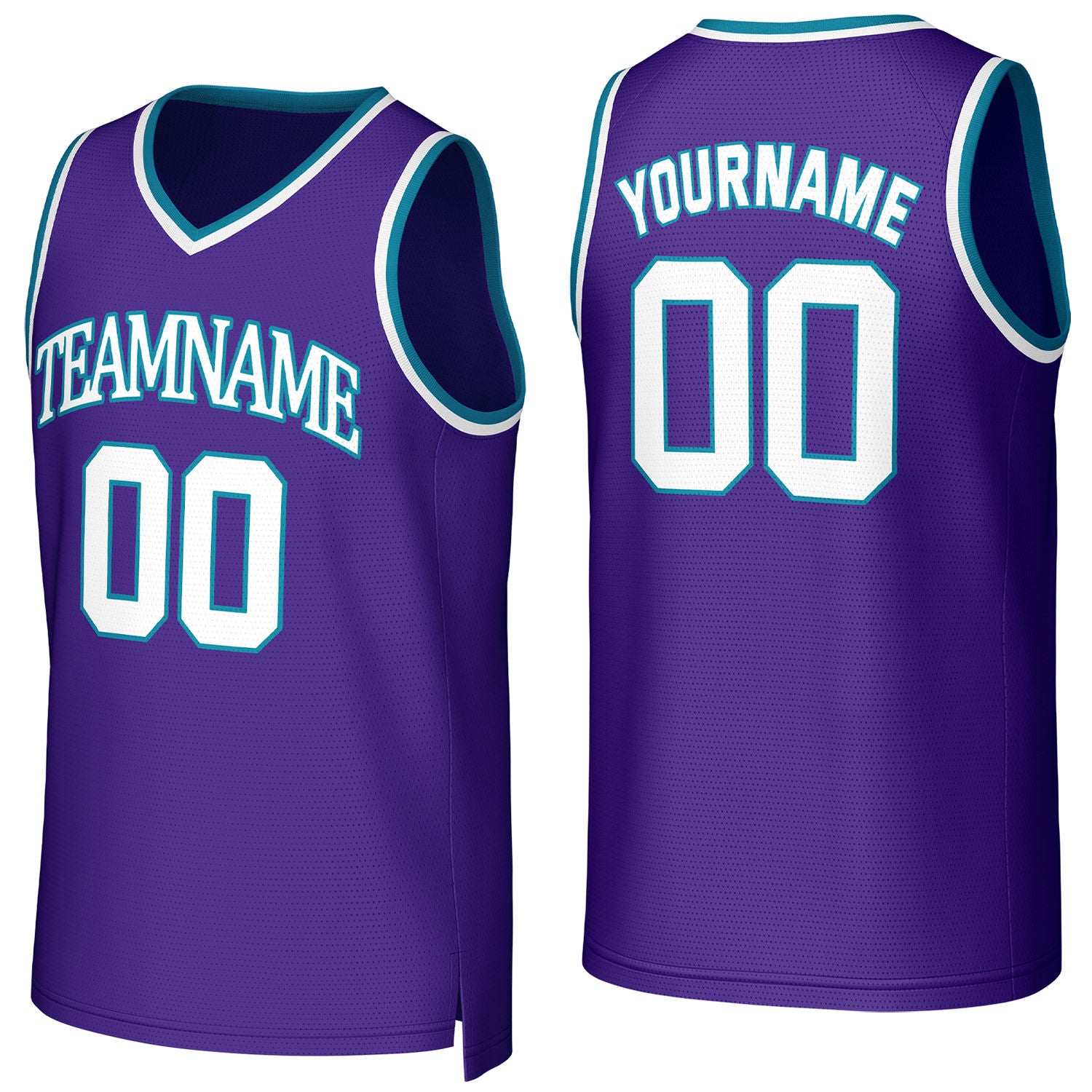 Custom purple basketball jersey with logo, personalized name & number, team uniform for men women youth game practice - Vosoli