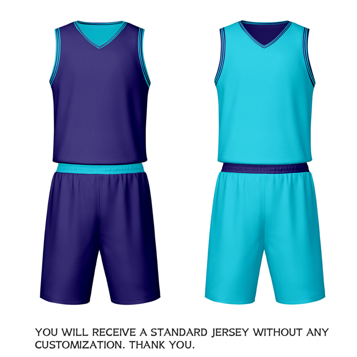 Custom Purple Teal Reversible Basketball Jersey Set | Personalized Name Number Mesh Sports Uniform