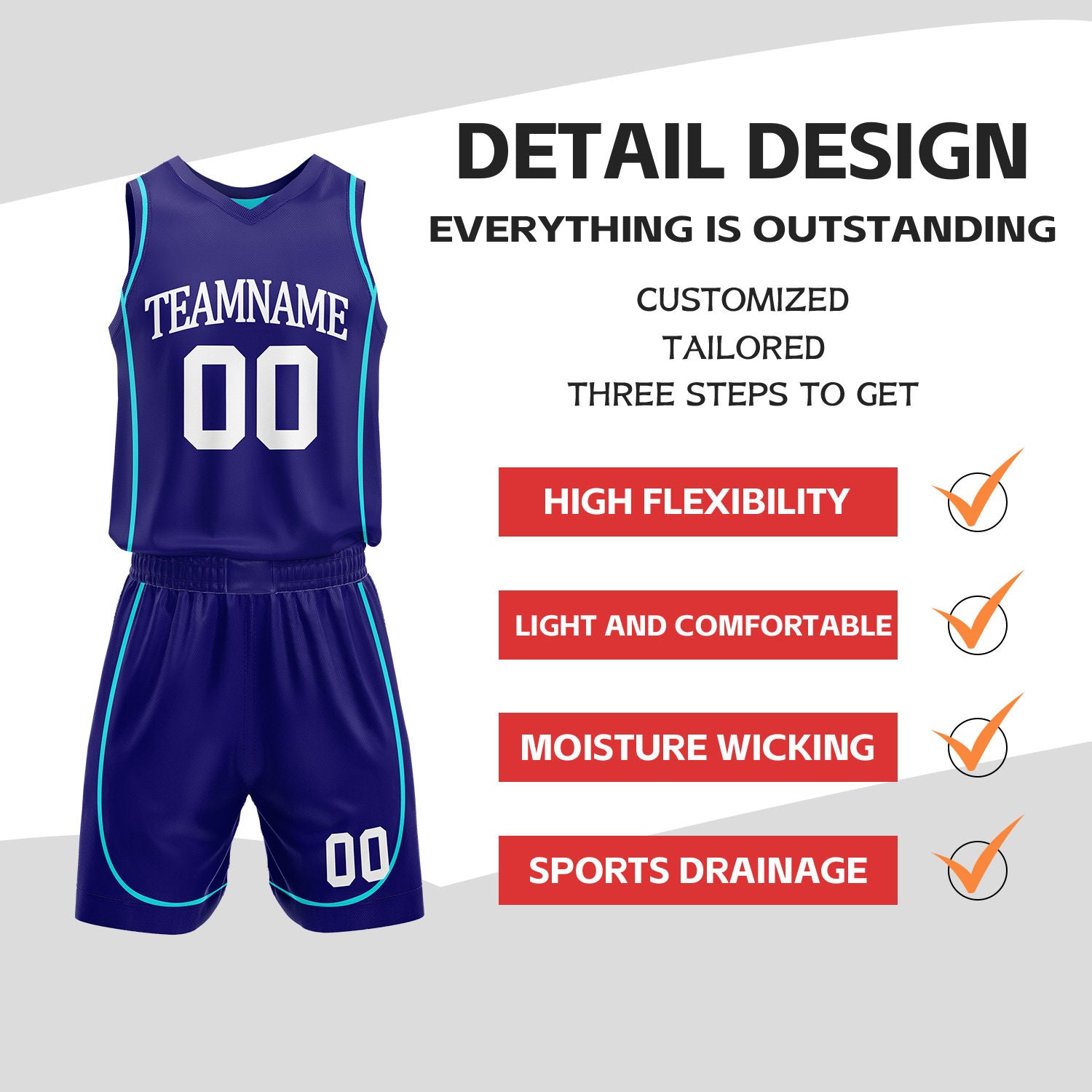 Custom Purple & Teal Reversible Basketball Uniform Set | Personalized Name Number Sports Jersey Shorts Kit