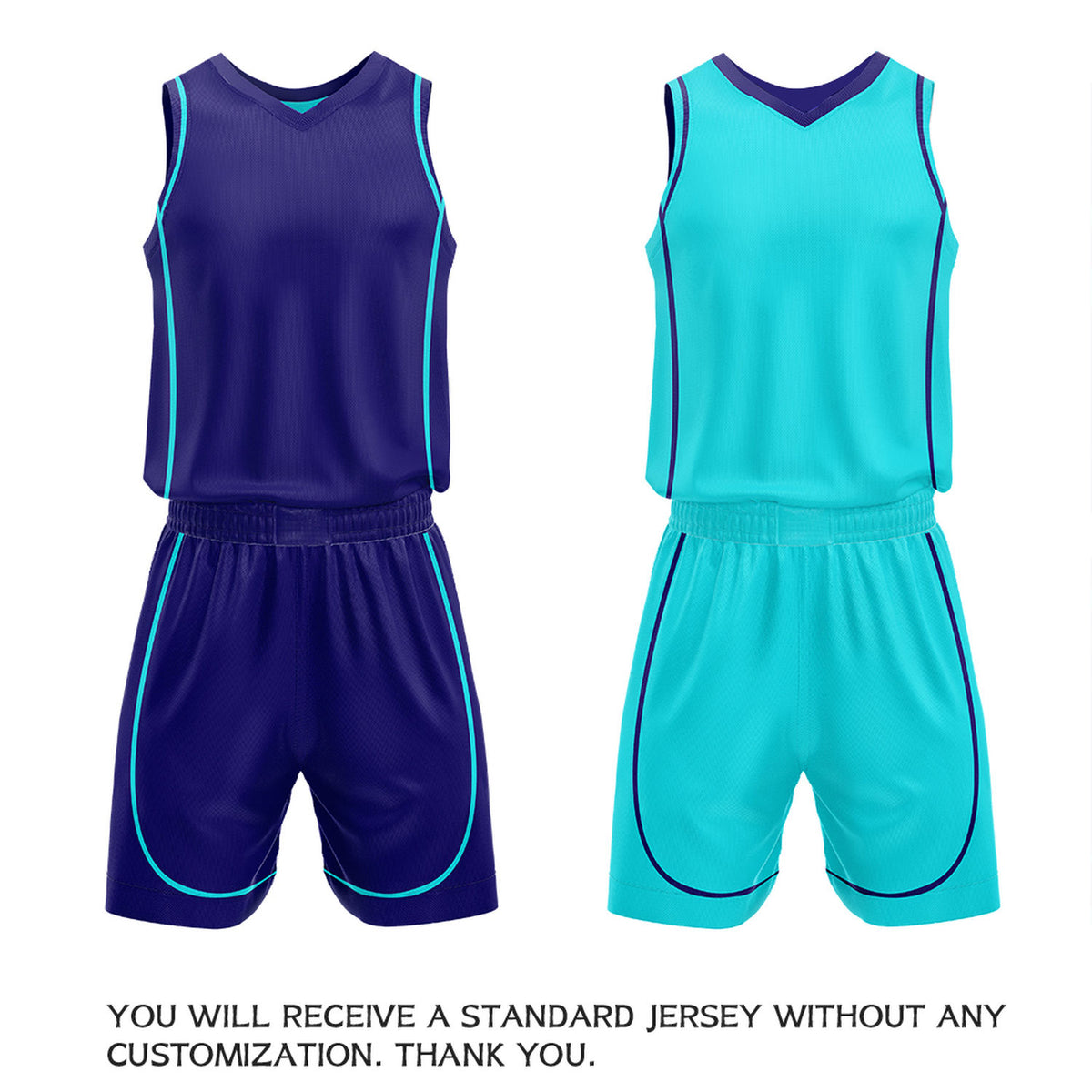 Custom Purple & Teal Reversible Basketball Uniform Set | Personalized Name Number Sports Jersey Shorts Kit