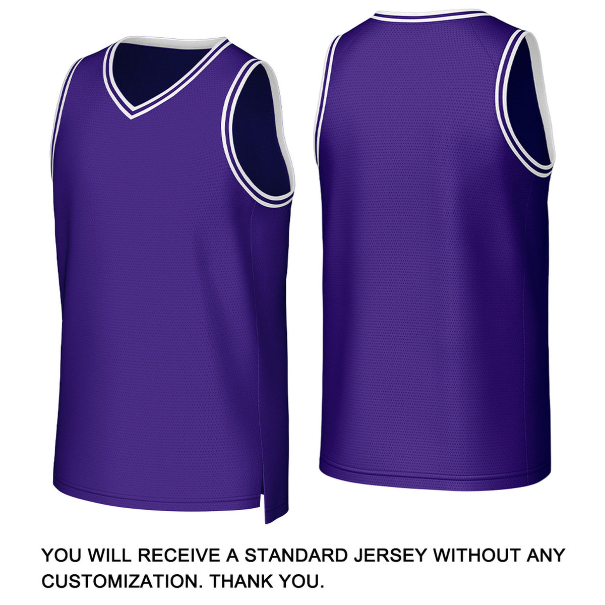 Custom Purple & White Basketball Jersey | Personalized Name & Number Team Uniform