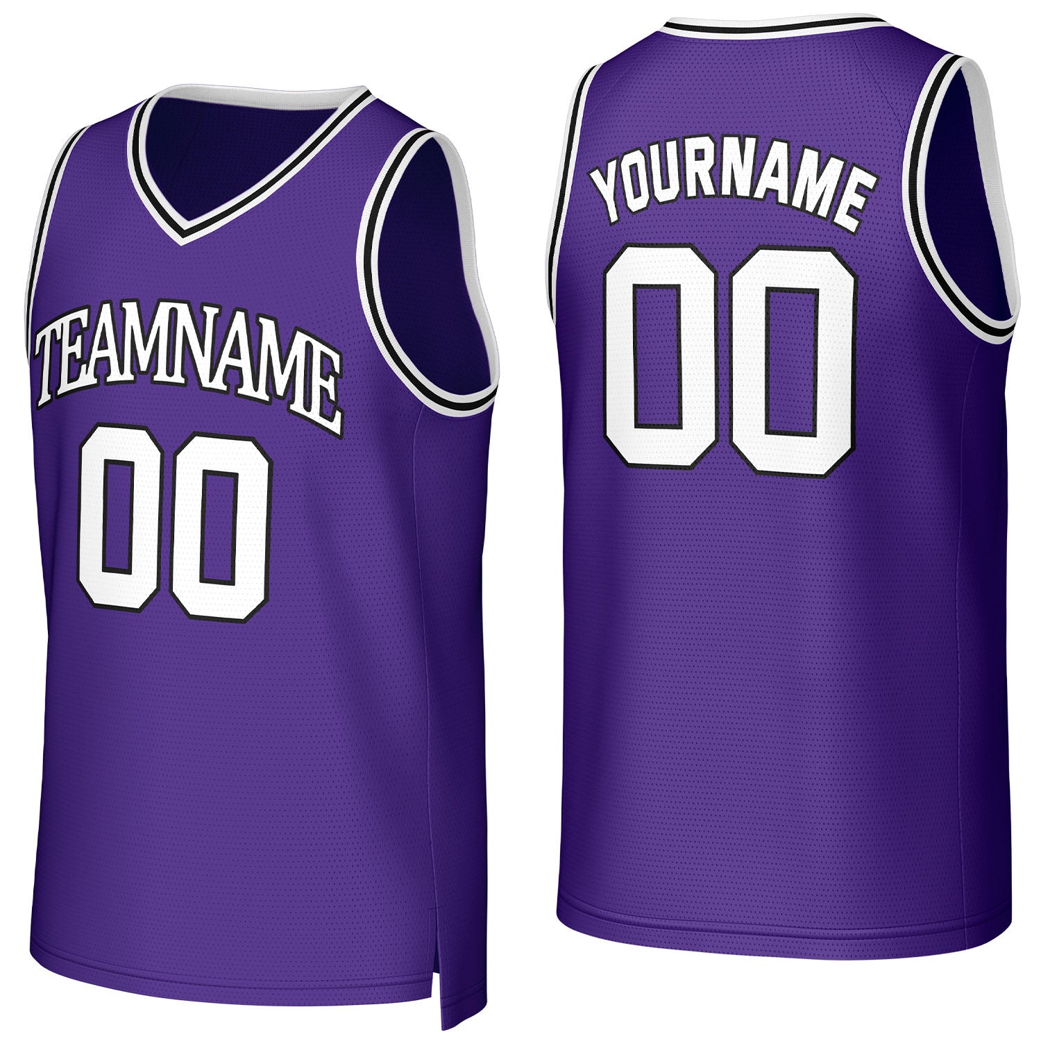 Custom Purple White Mesh Basketball Jersey | Personalized Team Uniform | Vosoli