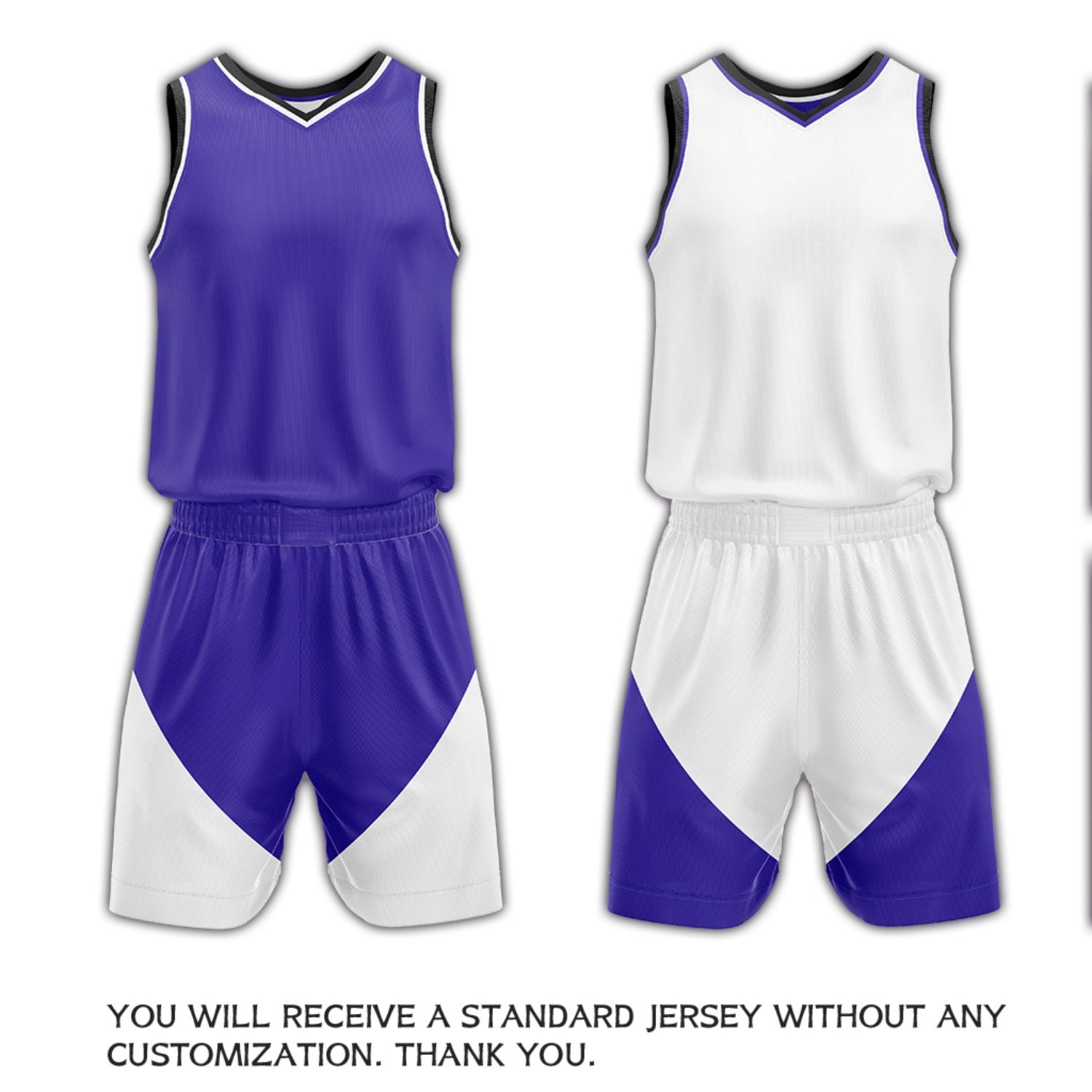 Custom Purple & White Reversible Basketball Uniform Set | Personalized Name Number Sports Jersey Shorts Kit