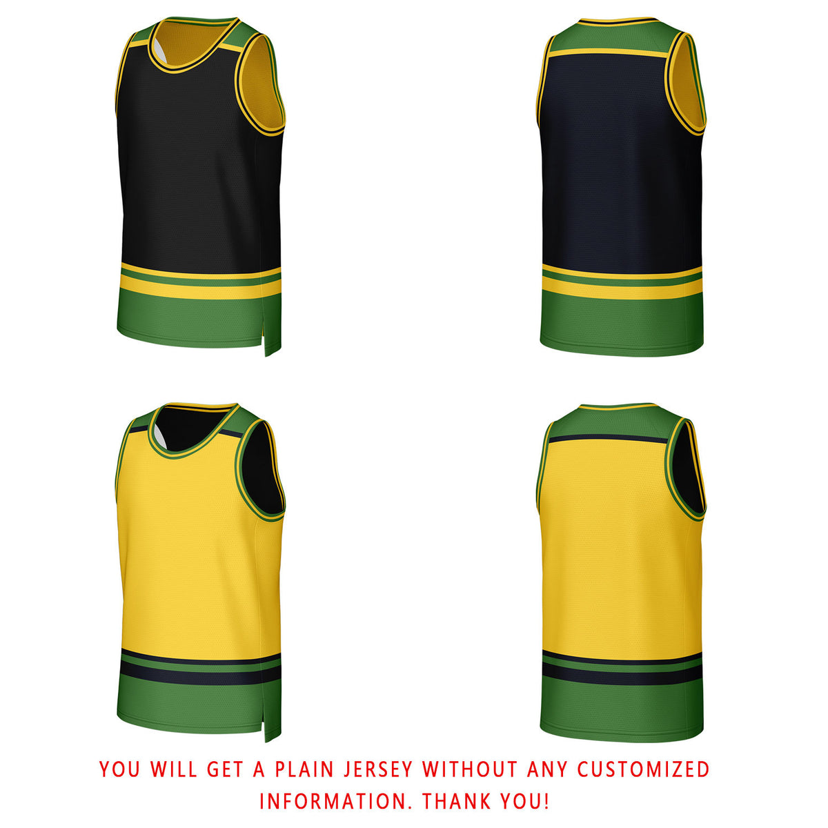Custom Black & Yellow Striped Reversible Basketball Jersey | Personalized Team Jerseys with Name, Number & Logo