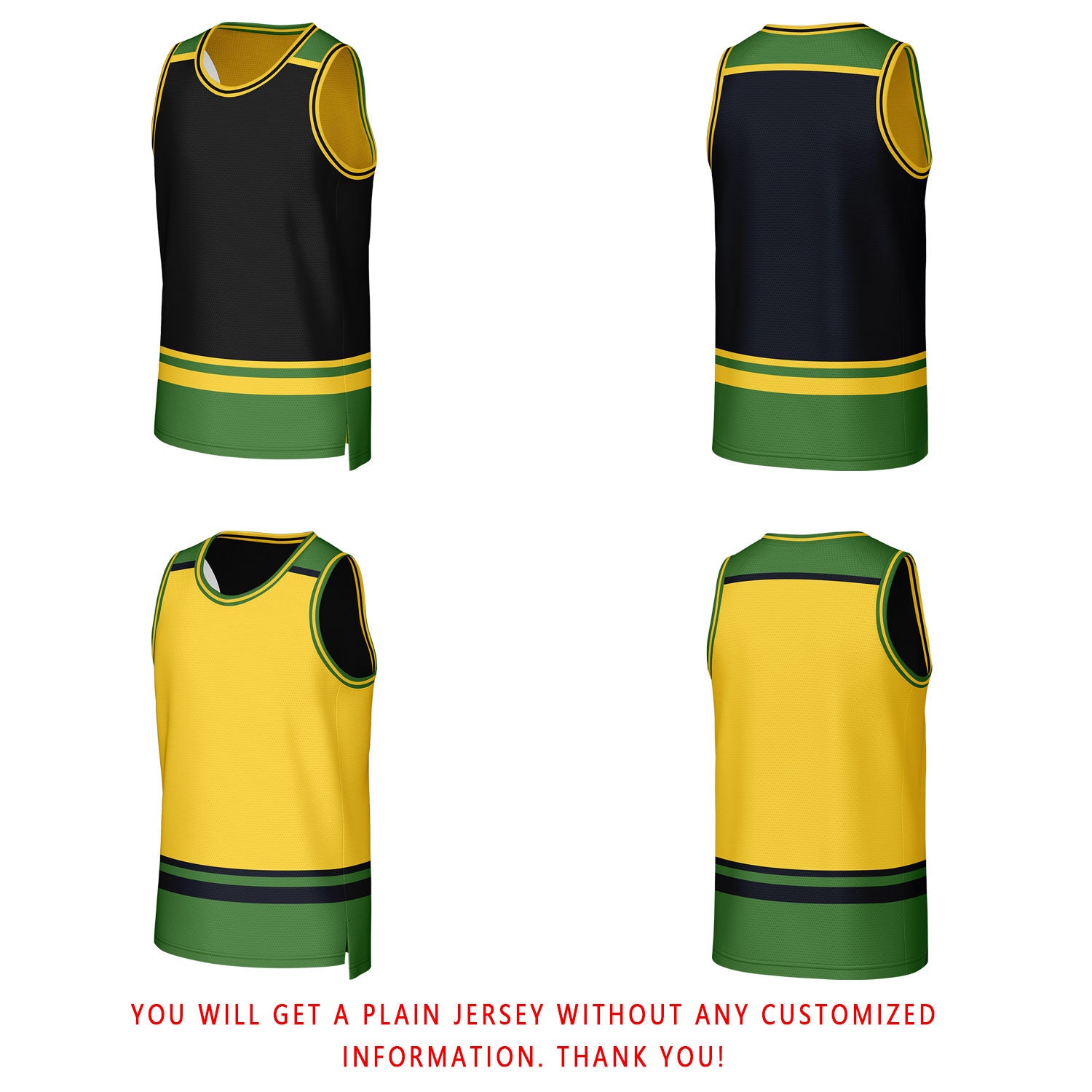 Custom Black & Yellow Striped Reversible Basketball Jersey | Personalized Team Jerseys with Name, Number & Logo