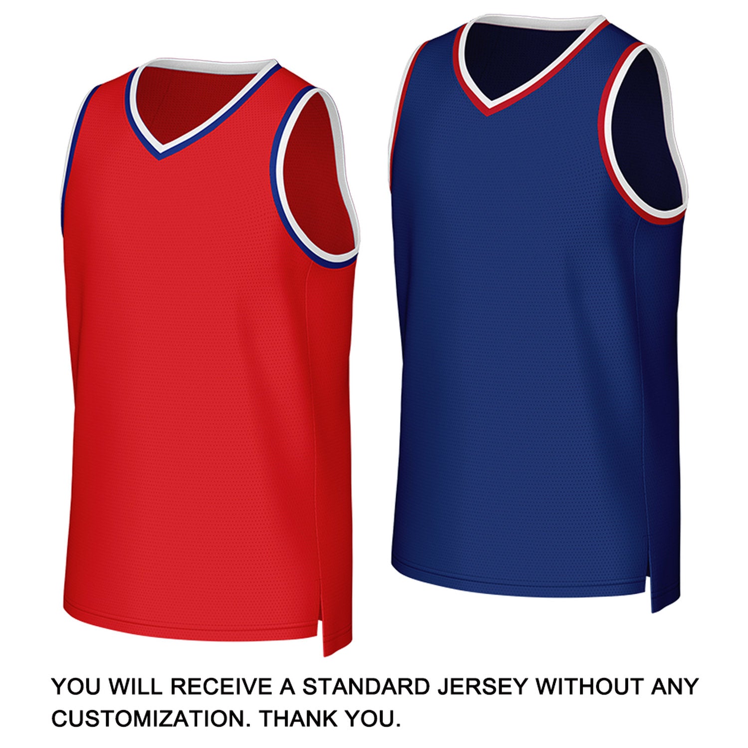 Custom Red & Blue Reversible Basketball Jersey | Personalized Team Uniform