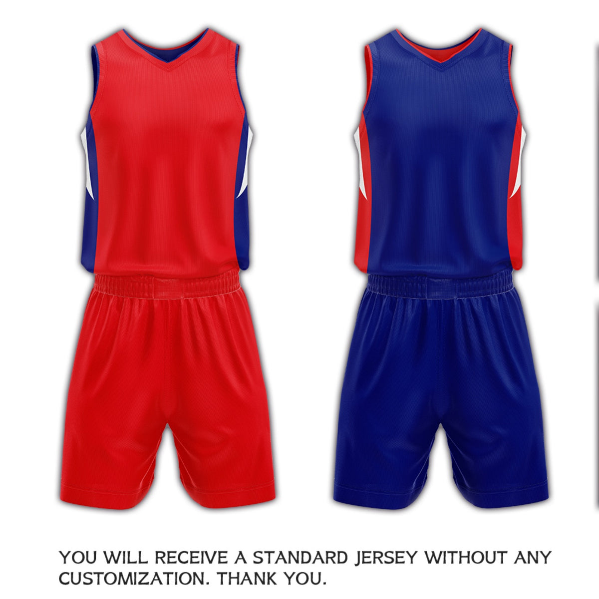 Custom Red & Blue Reversible Basketball Uniform Set | Personalized Name Number Sports Jersey Shorts Kit