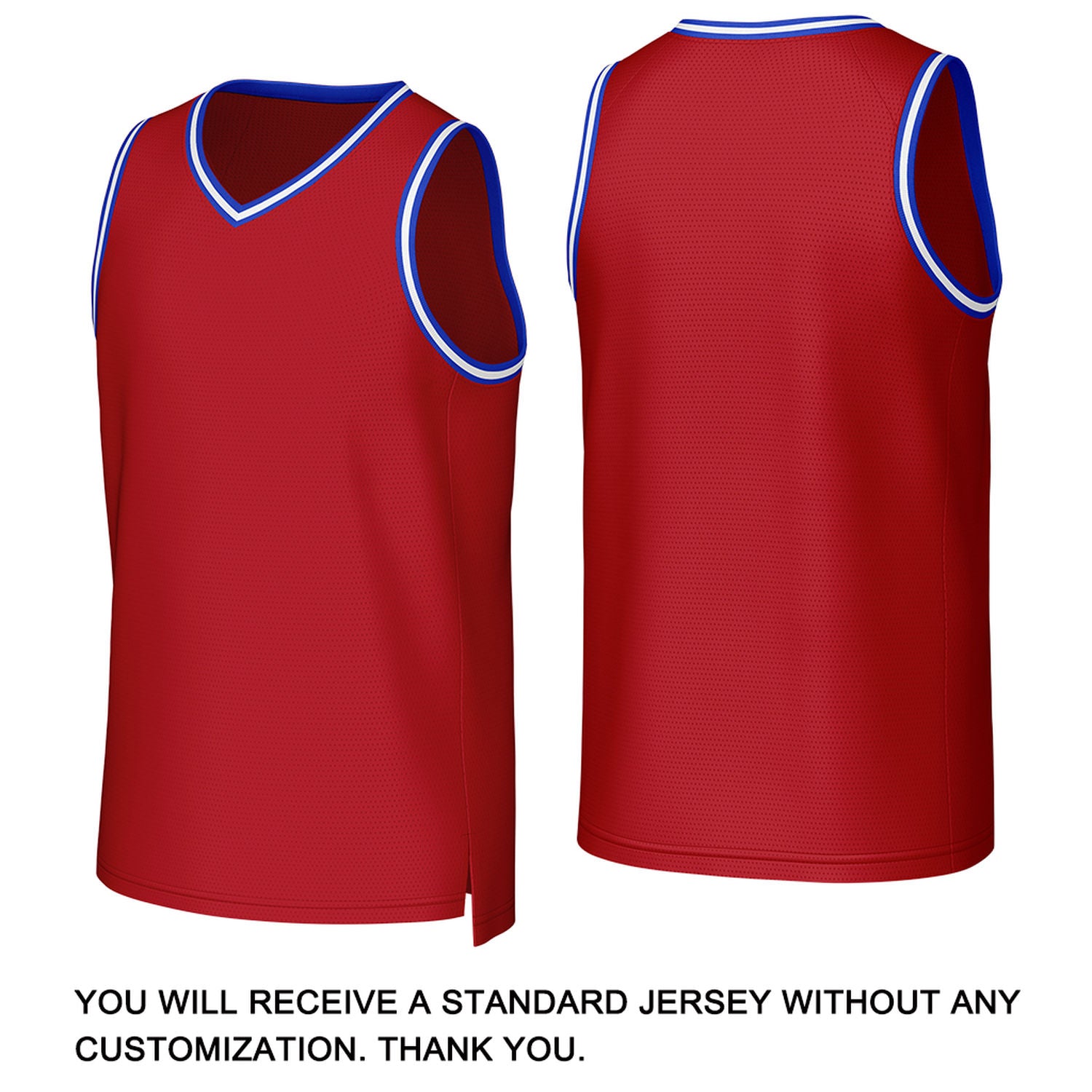 Custom Red, Blue & White Basketball Jersey | Personalized Name & Number Team Uniform