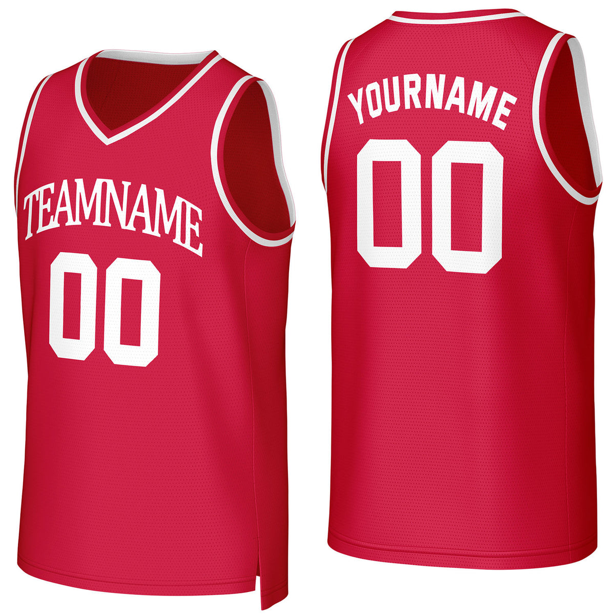 Custom red basketball jersey with logo, personalized name &amp; number, team uniform for men women youth game practice - Vosoli