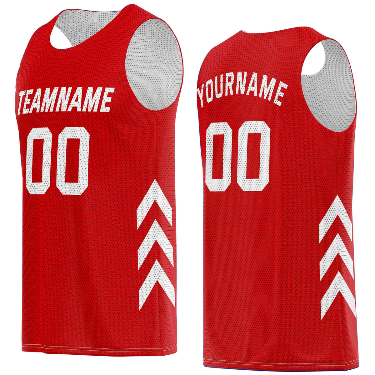 Custom Red &amp; White Basketball Jersey | Personalized Team Kit - Vosoli
