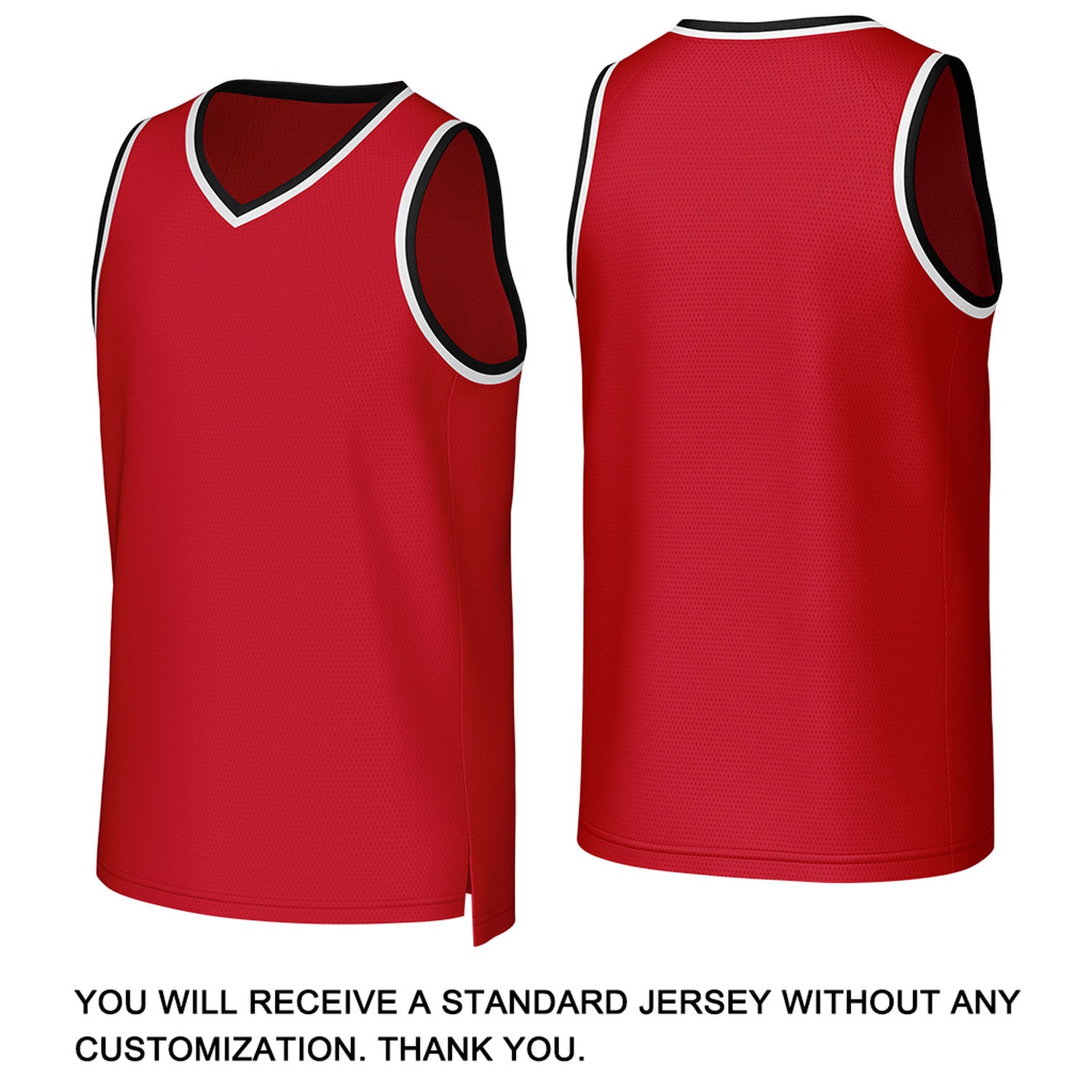 Custom Red & White Mesh Basketball Jersey | Personalized Name & Number Team Uniform
