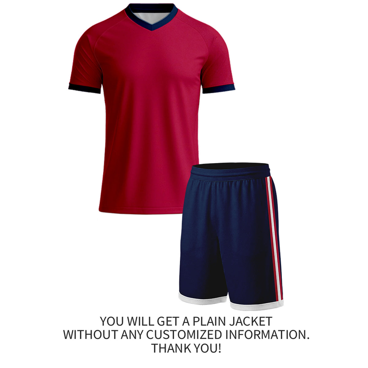 Custom Red & White Raglan Soccer Uniform Set | Personalized Jersey & Shorts for Adult Soccer Teams