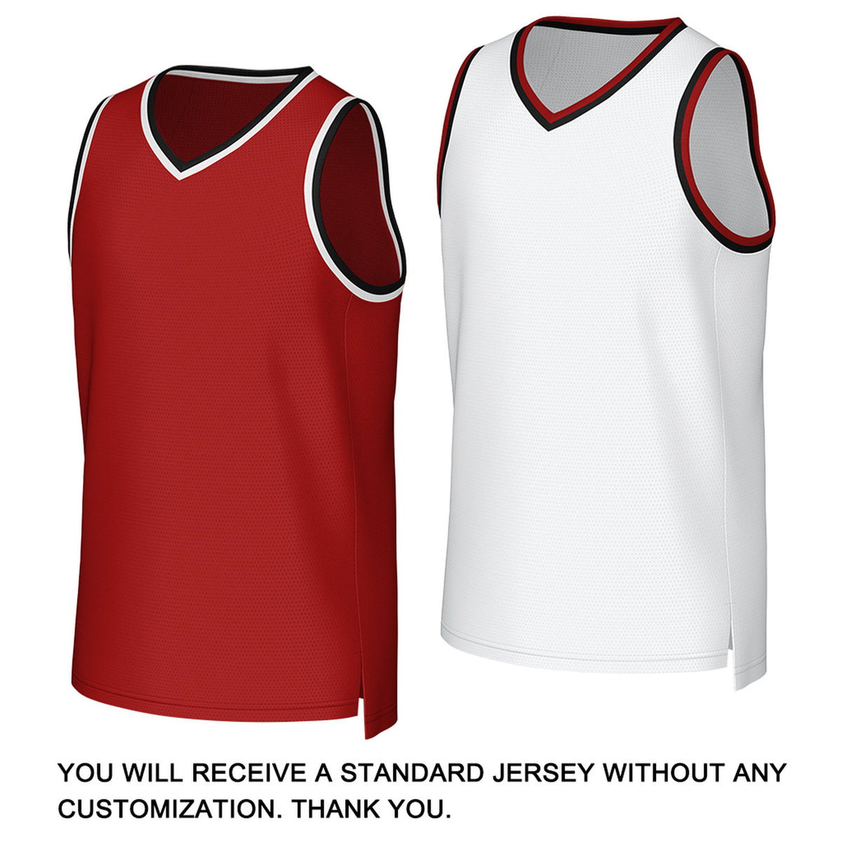Custom Red & White Reversible Basketball Jersey | Personalized Team Uniform