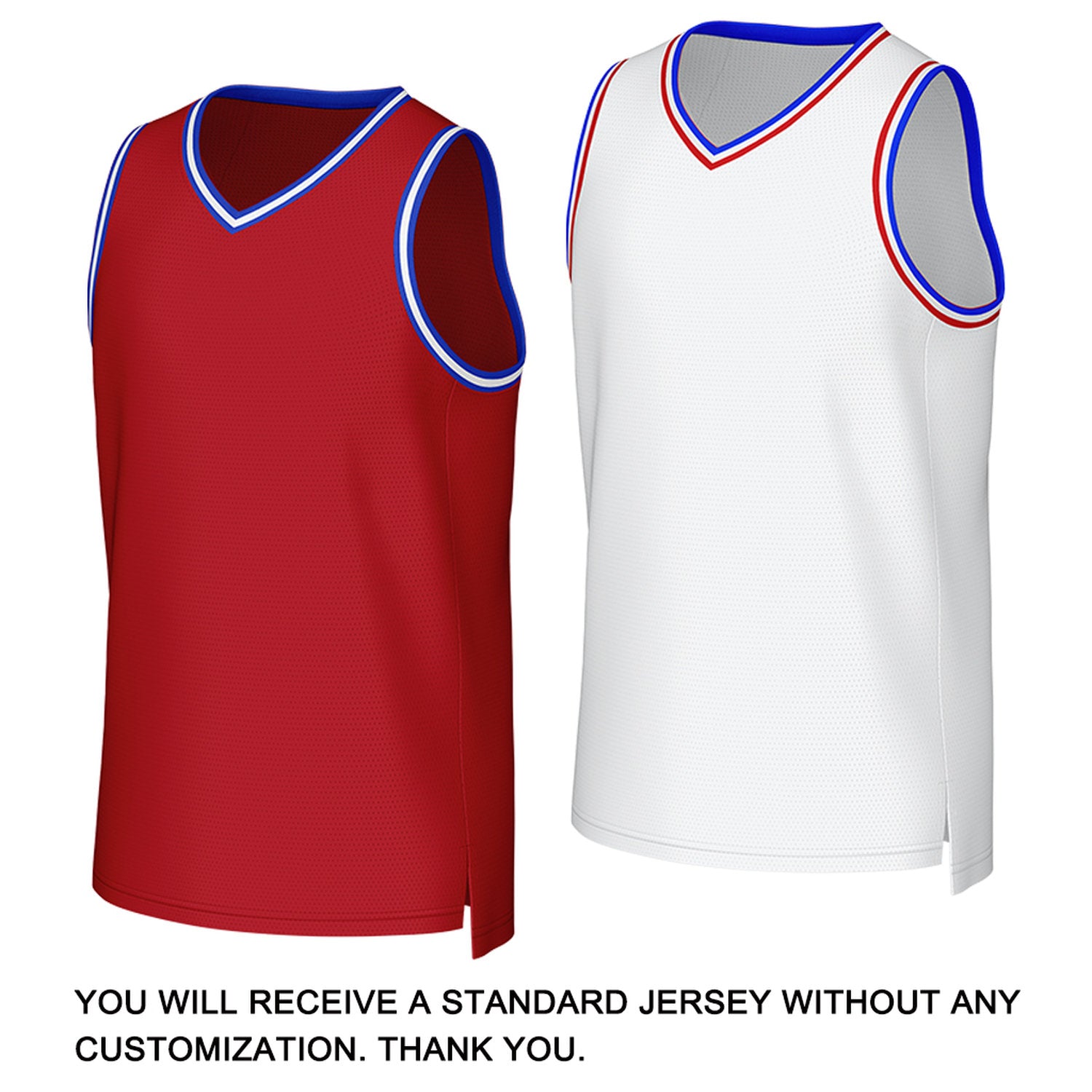 Custom Red & White Reversible Basketball Jersey | Personalized Team Uniform