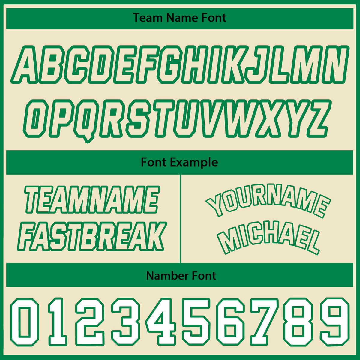 Custom Reversible Beige Green Basketball Jersey | Personalized Team Name & Number - Vosoli