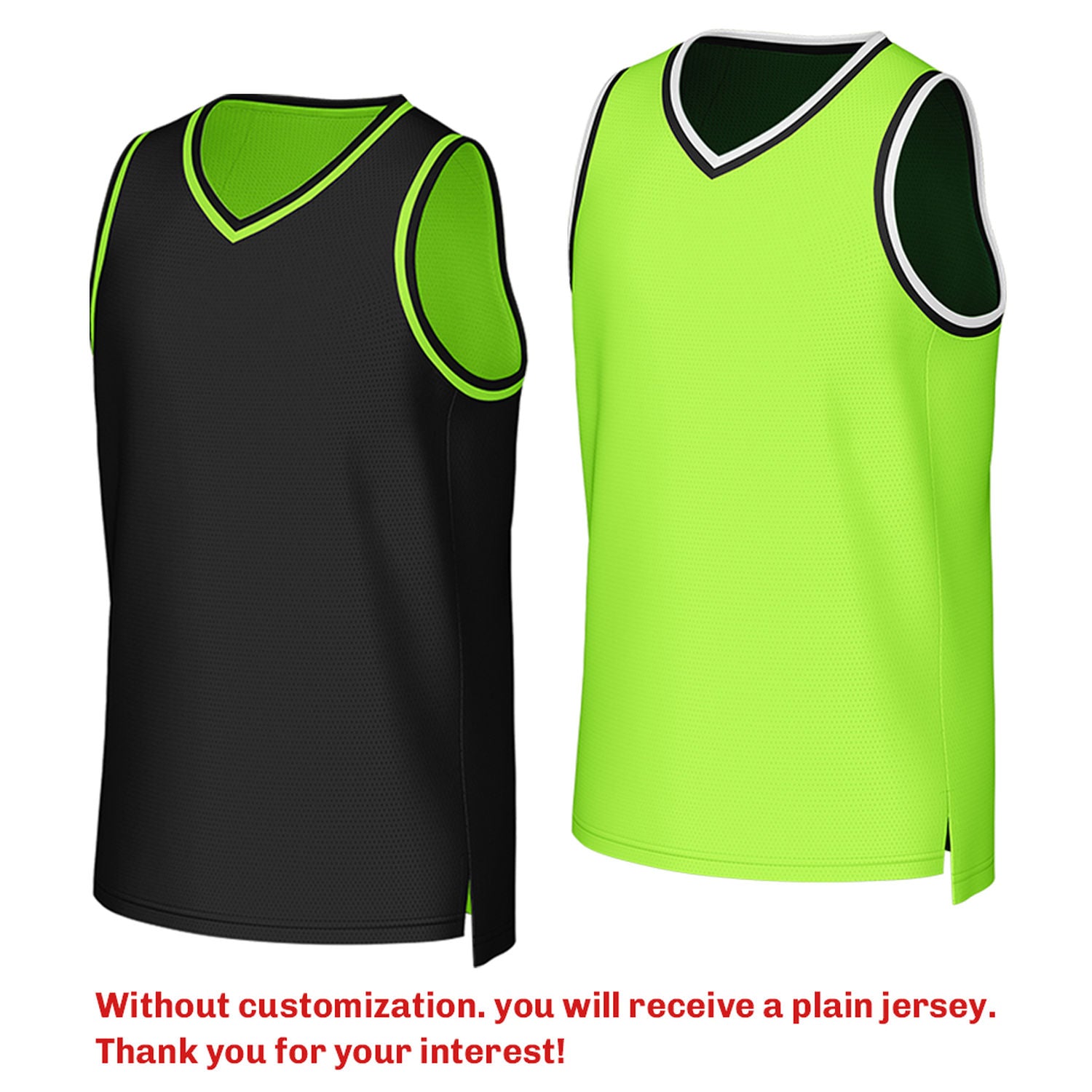 Custom reversible black neon green basketball jersey, personalized team name number Logo breathable Mesh sports top for men women youth game practice - Vosoli