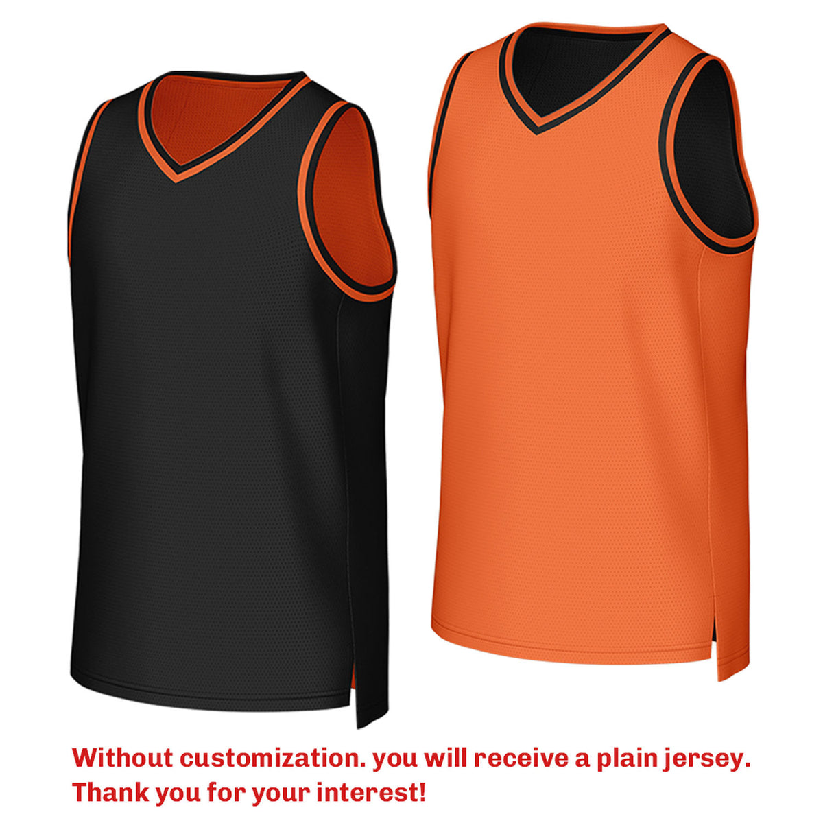 Custom Reversible Black & Orange Mesh Basketball Jersey | Personalized Team Jersey | Vosoli