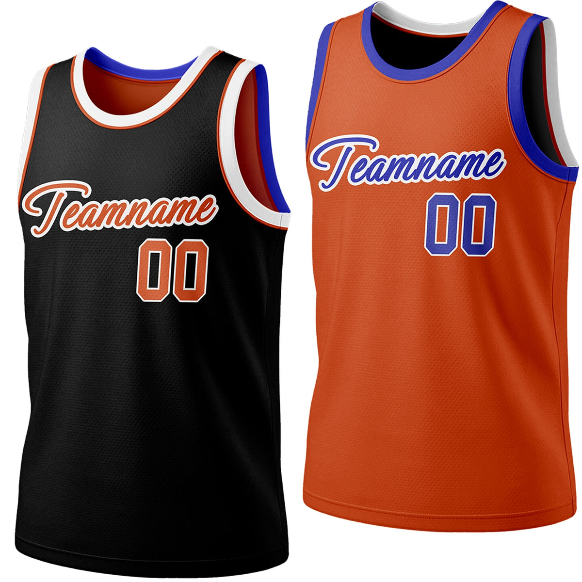 Custom reversible black &amp; orange basketball jersey, personalized script team name number Logo breathable sports top for men women youth Adult game practice - Vosoli