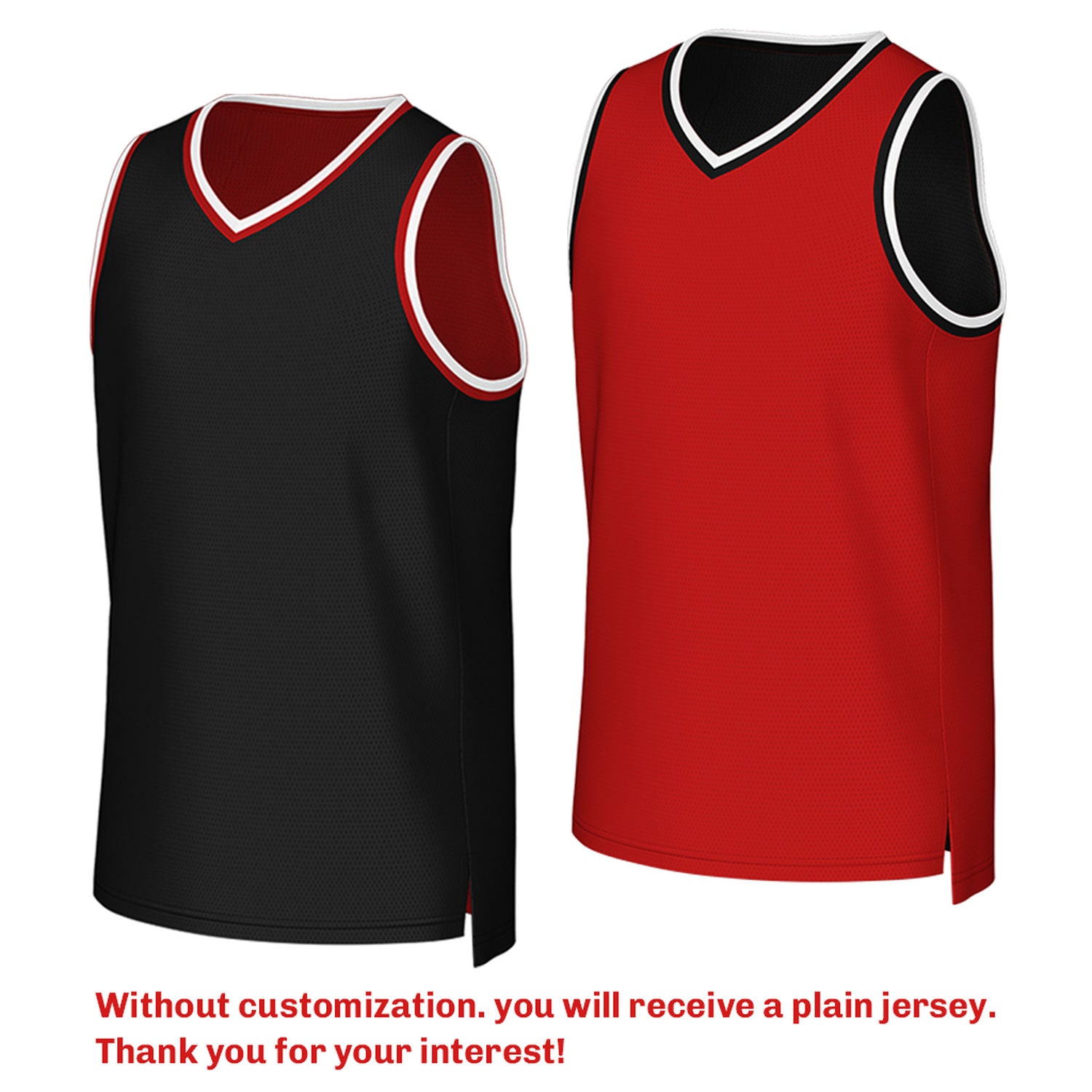 Custom reversible black red basketball jersey, personalized team name number Logo breathable Mesh sports top for men women youth game practice - Vosoli