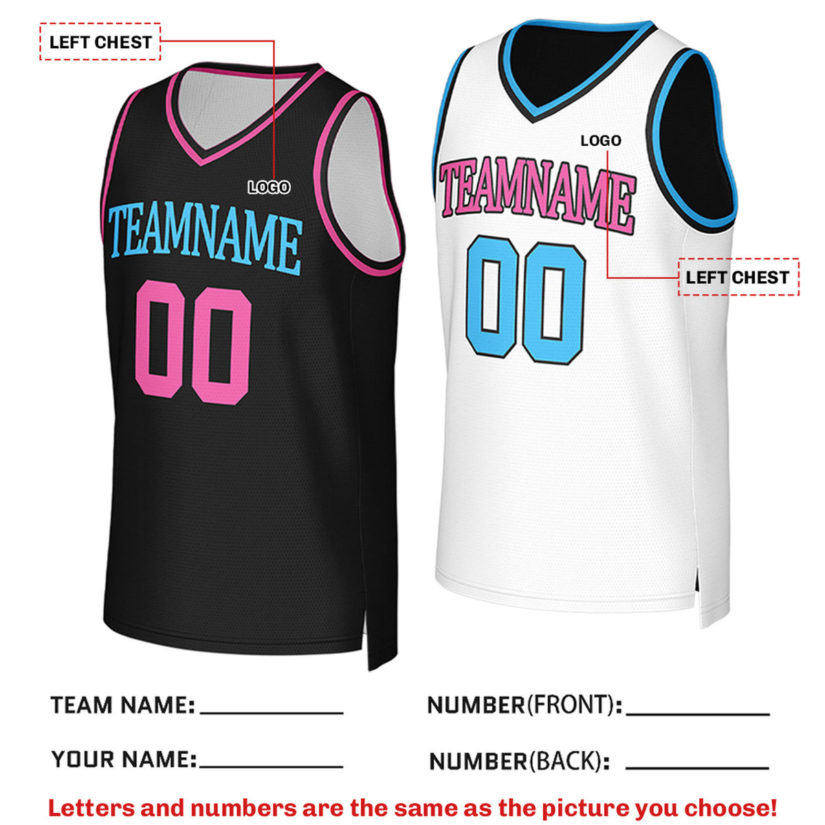 Custom Reversible Black & White Mesh Basketball Jersey | Personalized Team Jersey | Vosoli