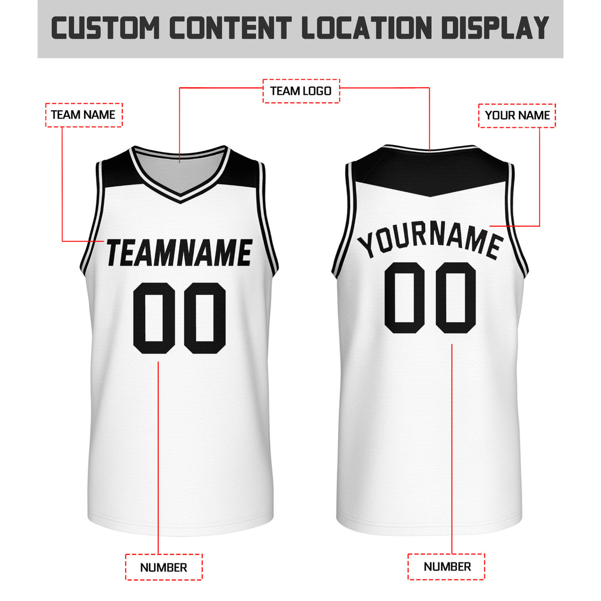 Custom Reversible Black & White Split Mesh Basketball Jersey | Personalized Team Jersey | Vosoli