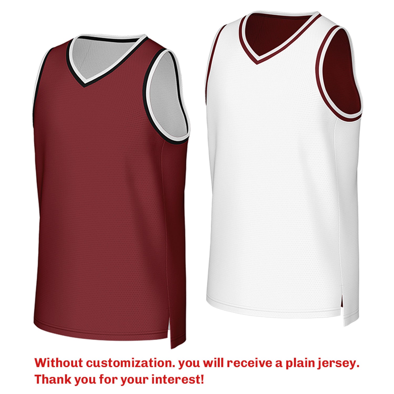 Custom reversible burgundy white basketball jersey, personalized team name number Logo breathable Mesh sports top for men women youth game practice - Vosoli