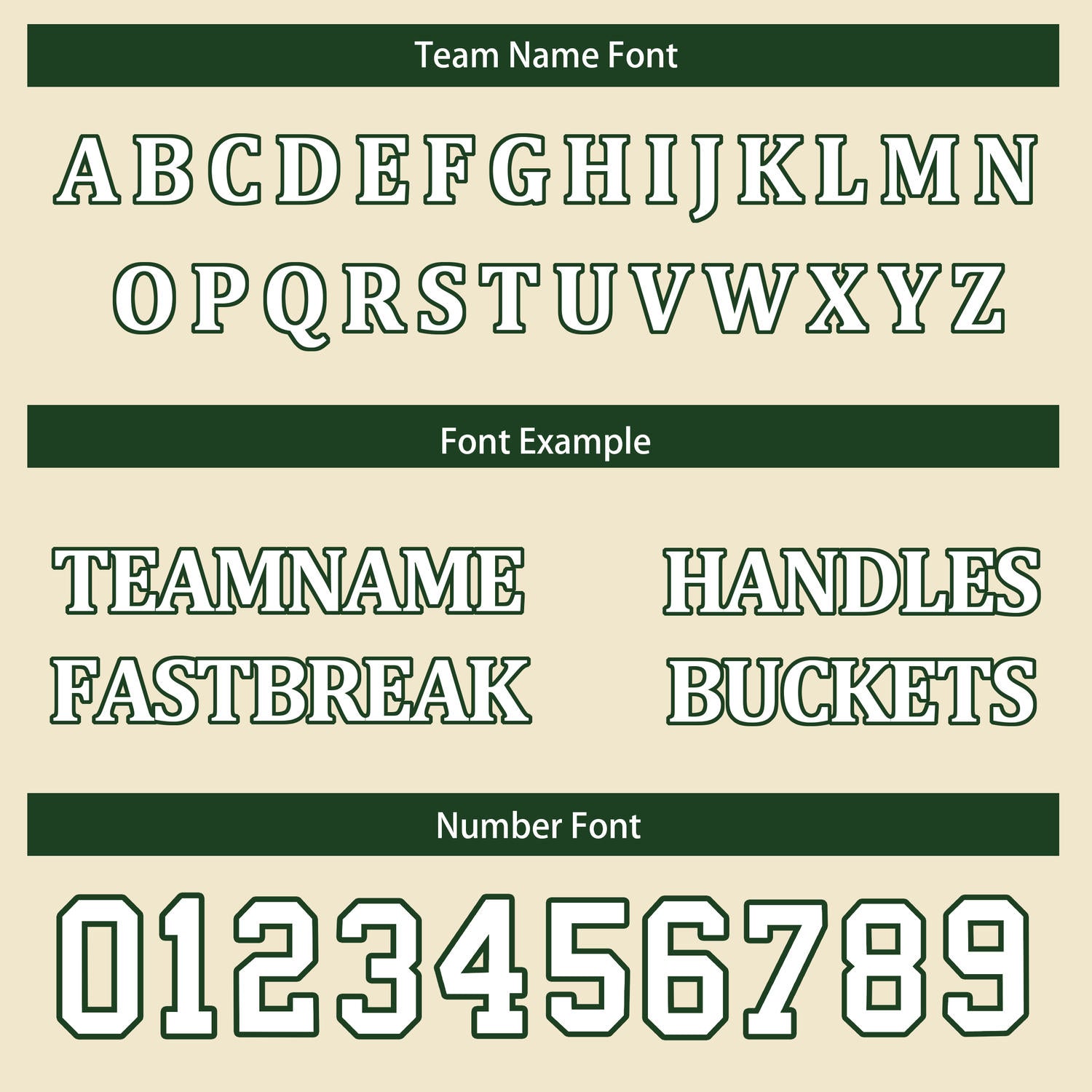 Custom Reversible Cream Forest Green Basketball Uniform Set | Team Name & Number - Vosoli